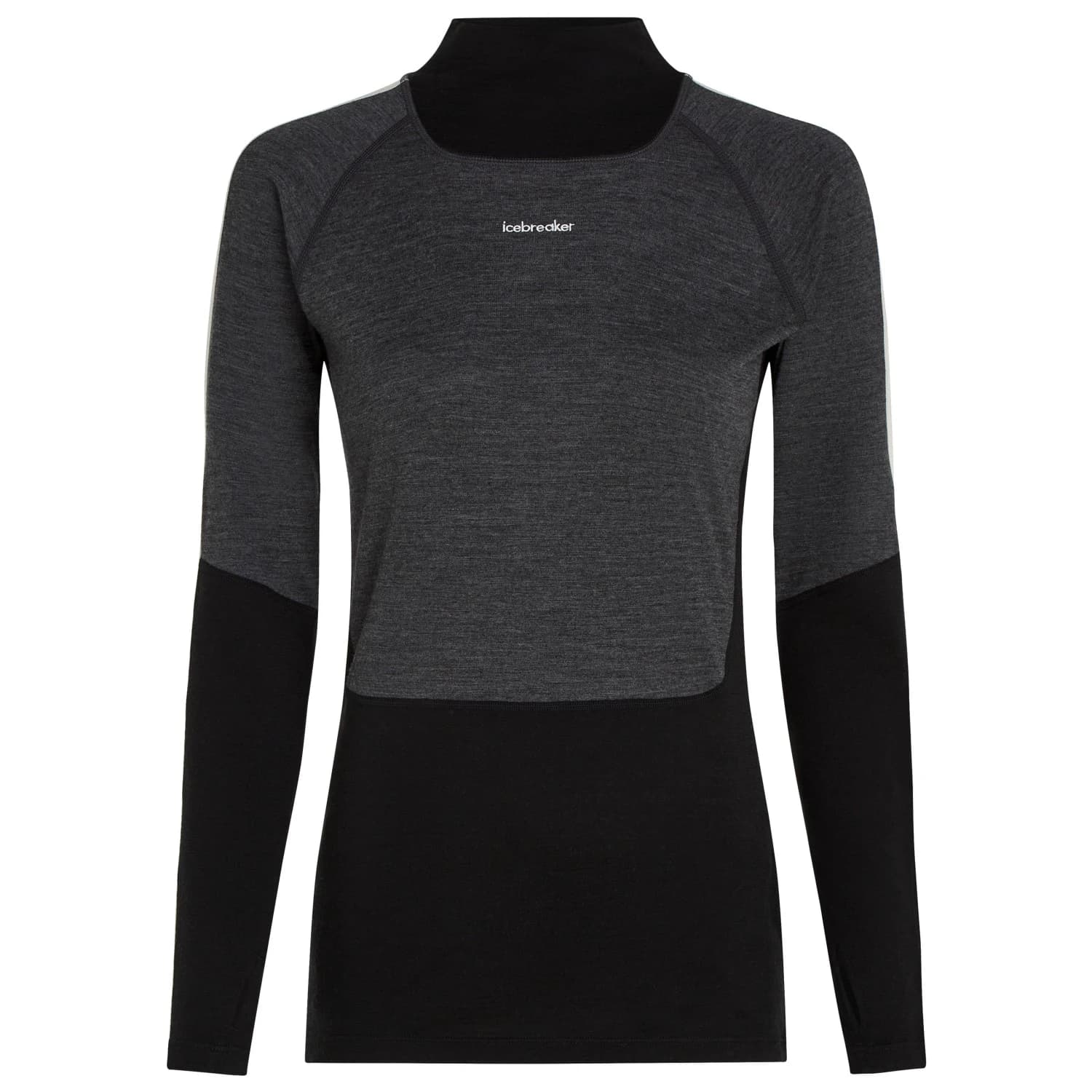 Мериносово термобельо Icebreaker Women's Merino 200 Oasis+ L/S High Neck Merino base layer - Black / Jet Heather / Undyed / Cb