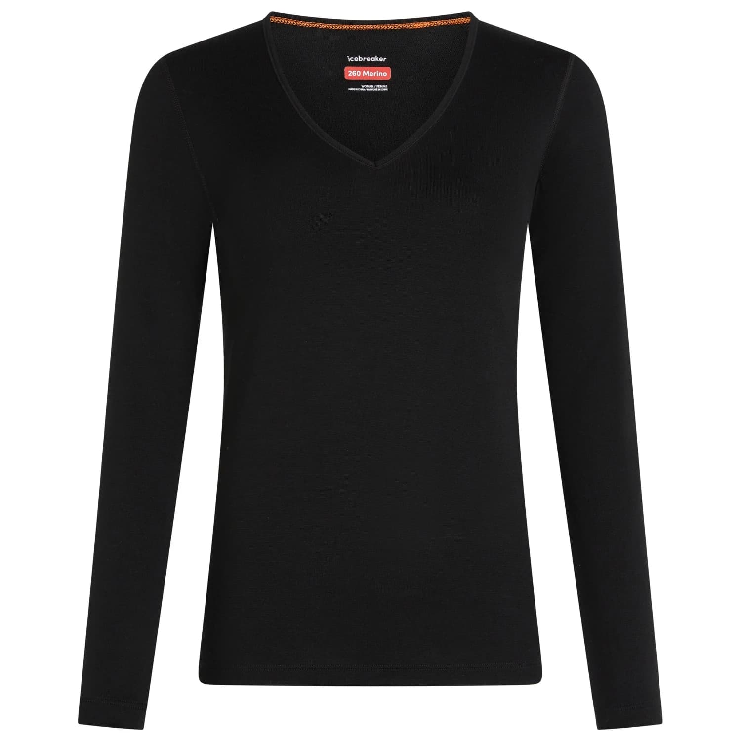 Мериносово термобельо Icebreaker Women's Merino 260 Oasis L/S V Neck Merino base layer - Black