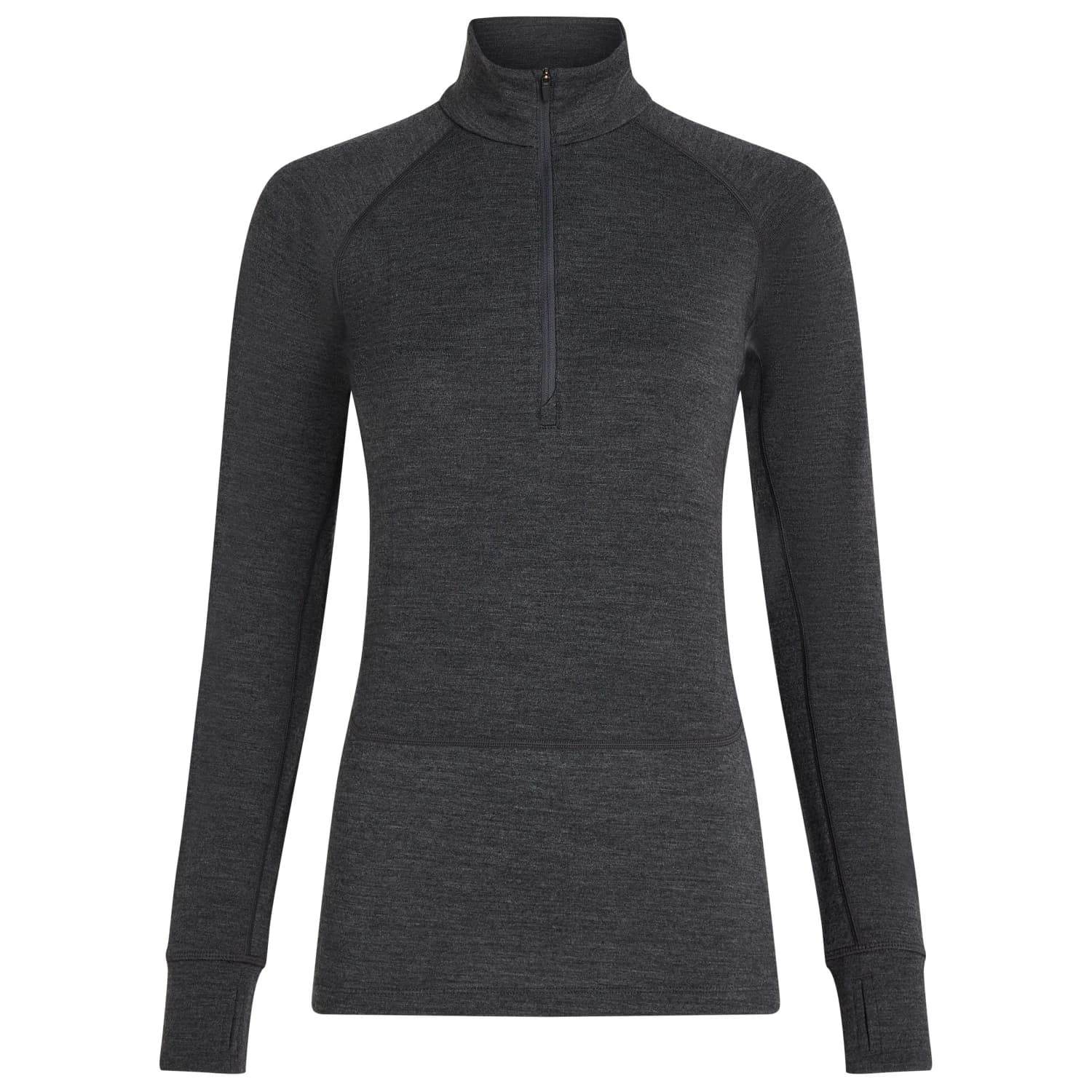 Дамско мериносово термобельо Icebreaker Women's Merino 260 Zoneknit L/S Half Zip Merino base layer - Jet Heather / 011