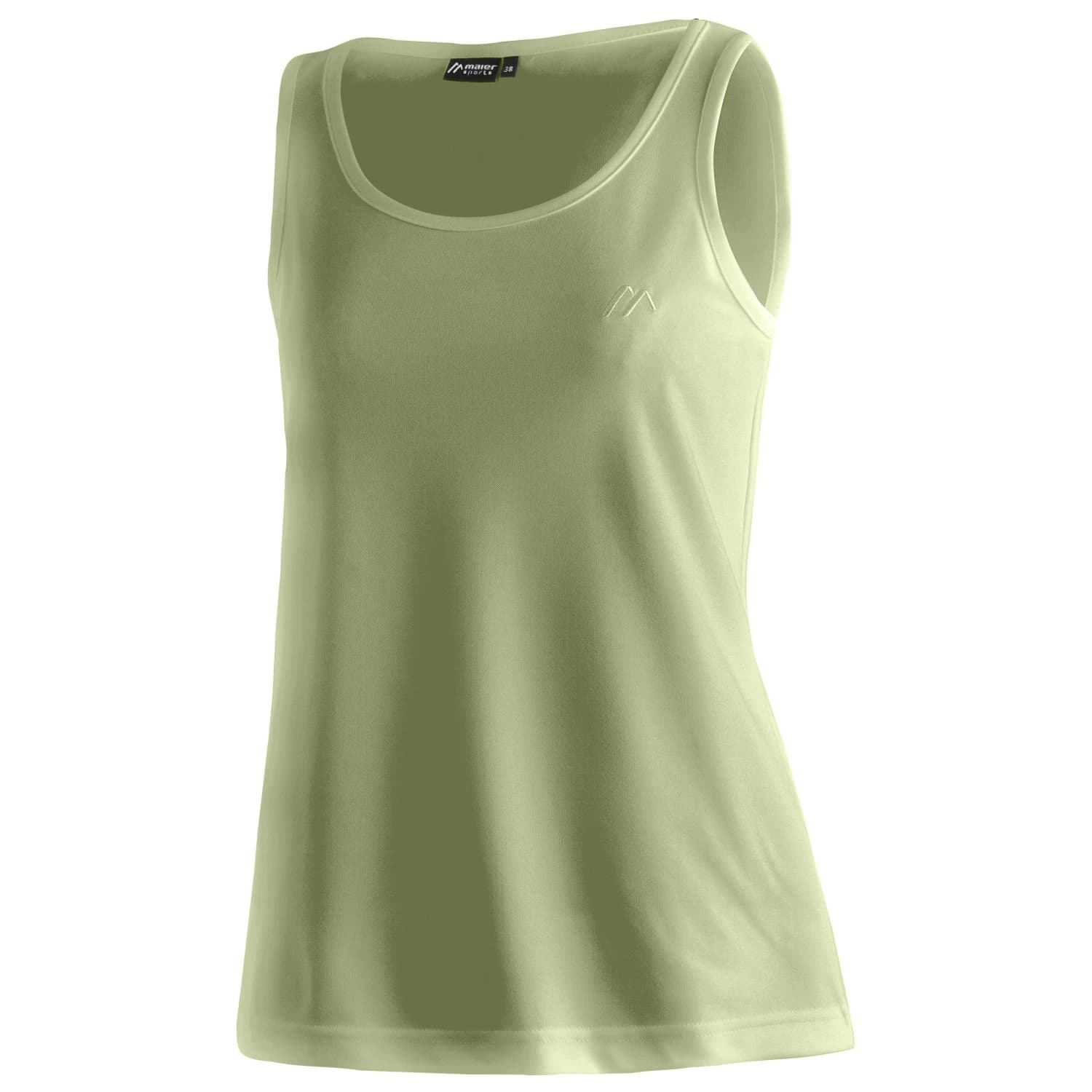 Дамски потник с широка презрамка Maier sports Women's Petra Tank top - Green Foam