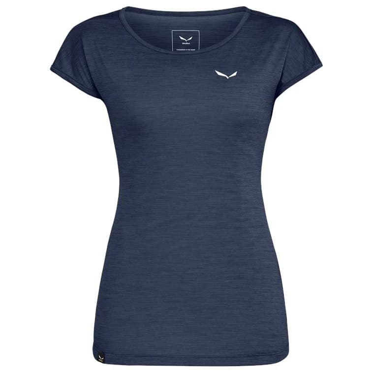 Дамска спортна тениска Salewa Women's Puez Melange Dry S/S Tee T-shirt - Navy Blazer Melange