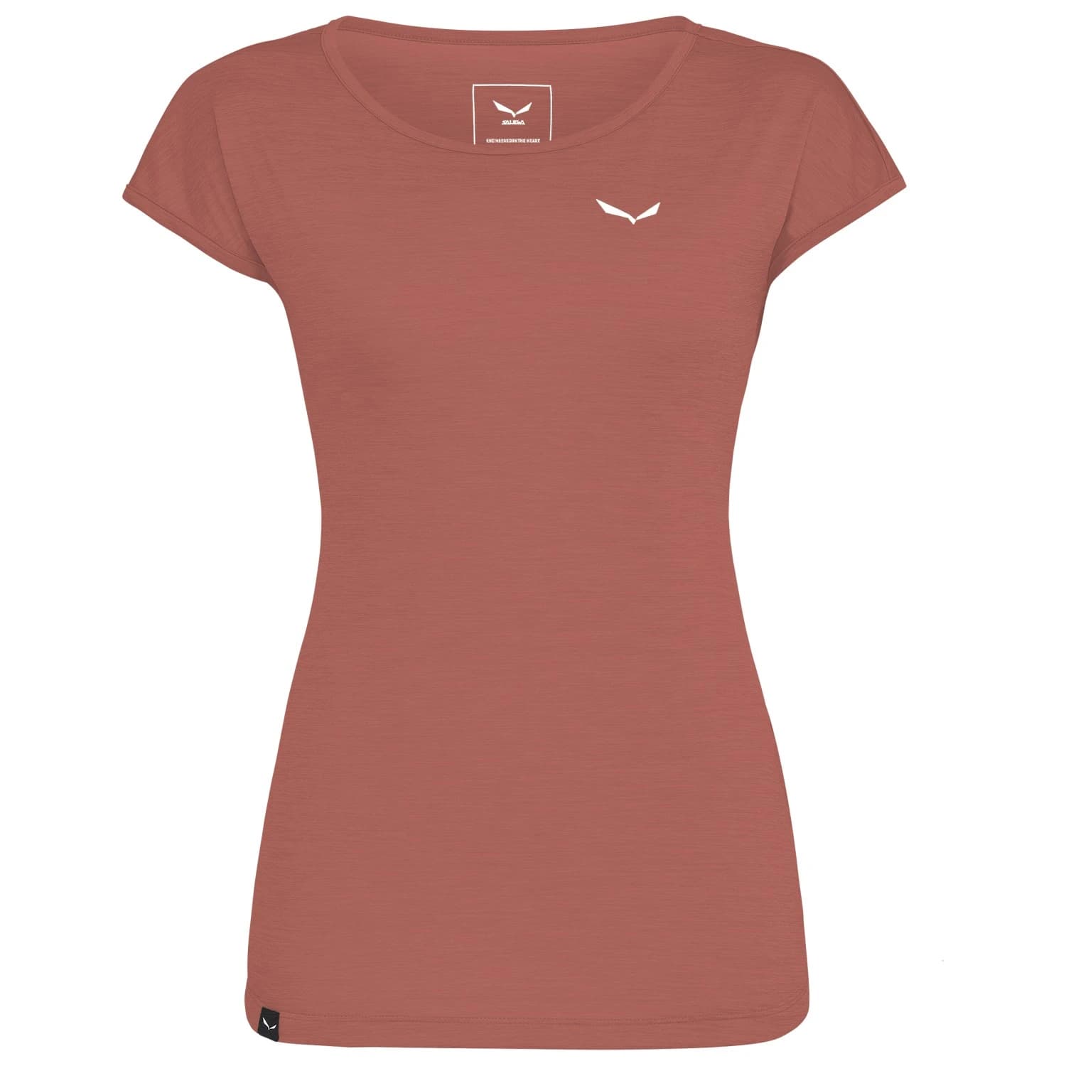 Дамска спортна тениска Salewa Women's Puez Melange Dry S/S Tee T-shirt - Etruscan Red Melange