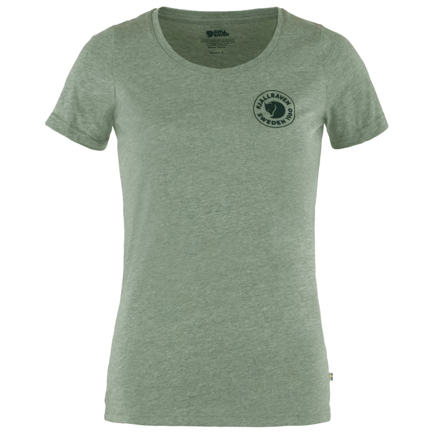Дамска тениска Fjällräven Women's 1960 Logo T-shirt - Patina Green / Melange