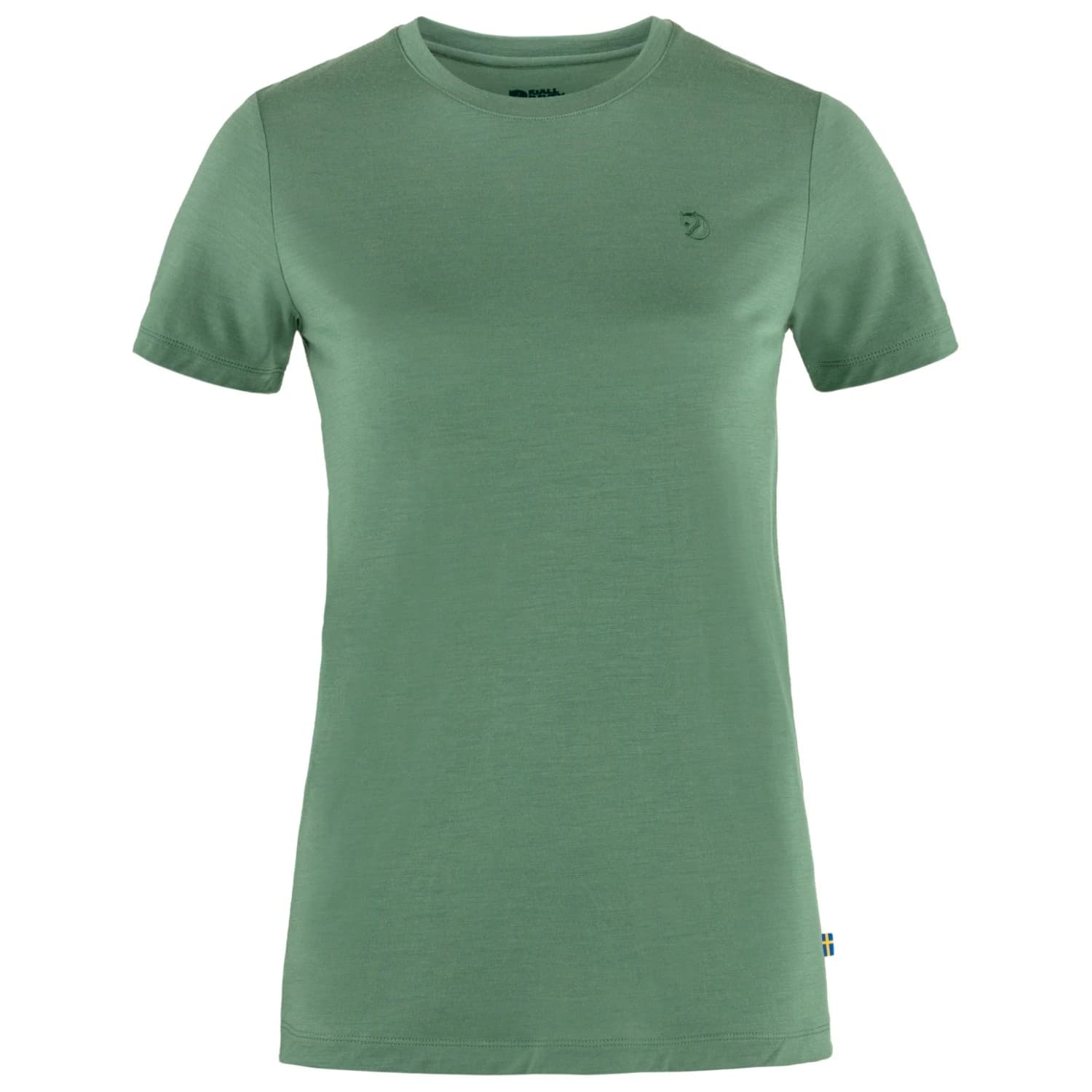 Дамска мериносова блуза Fjällräven Women's Abisko Wool S/S T-shirt - Patina Green