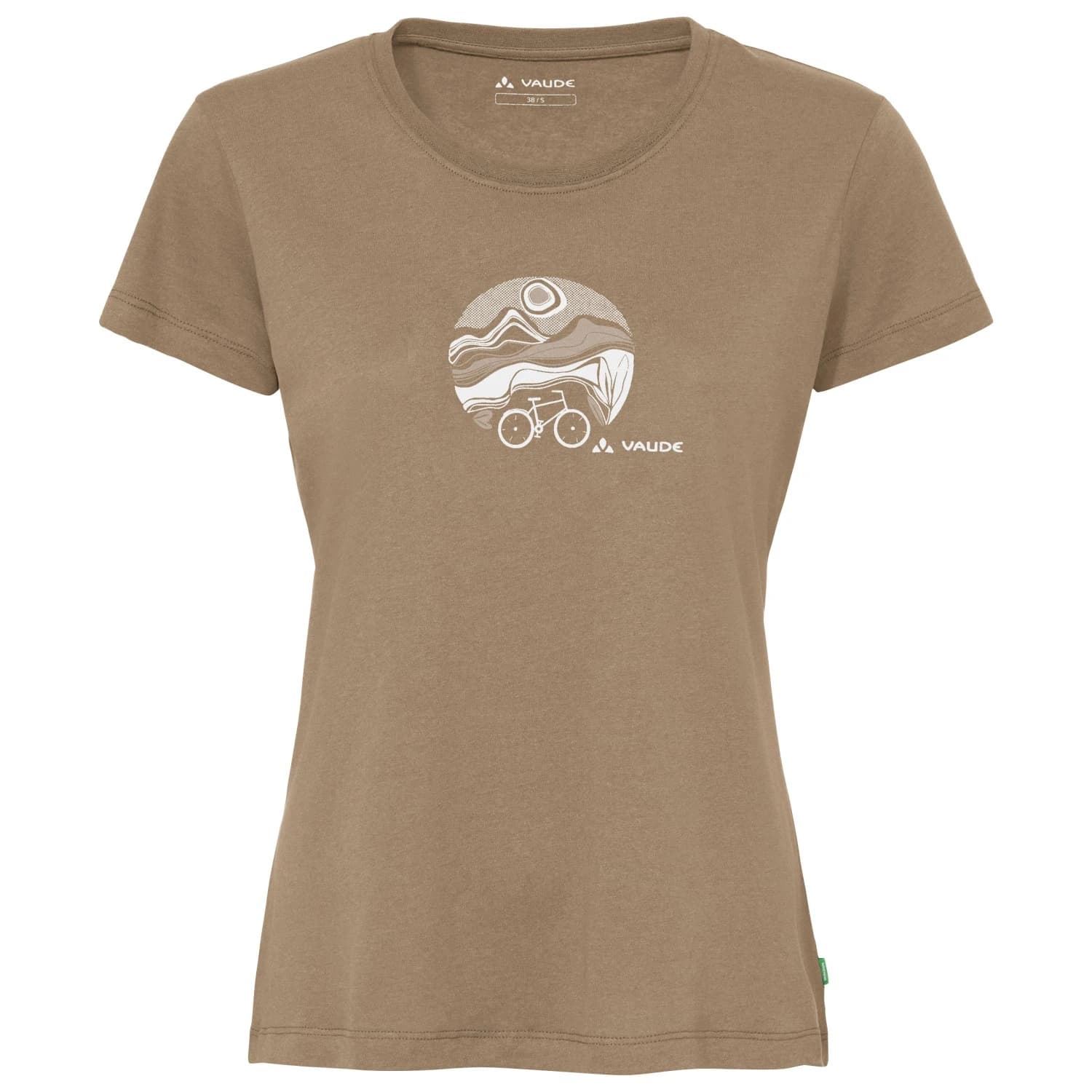 Дамска фланелка с къс ръкав за колоездене Vaude Women's Cyclist V T-shirt - Oat