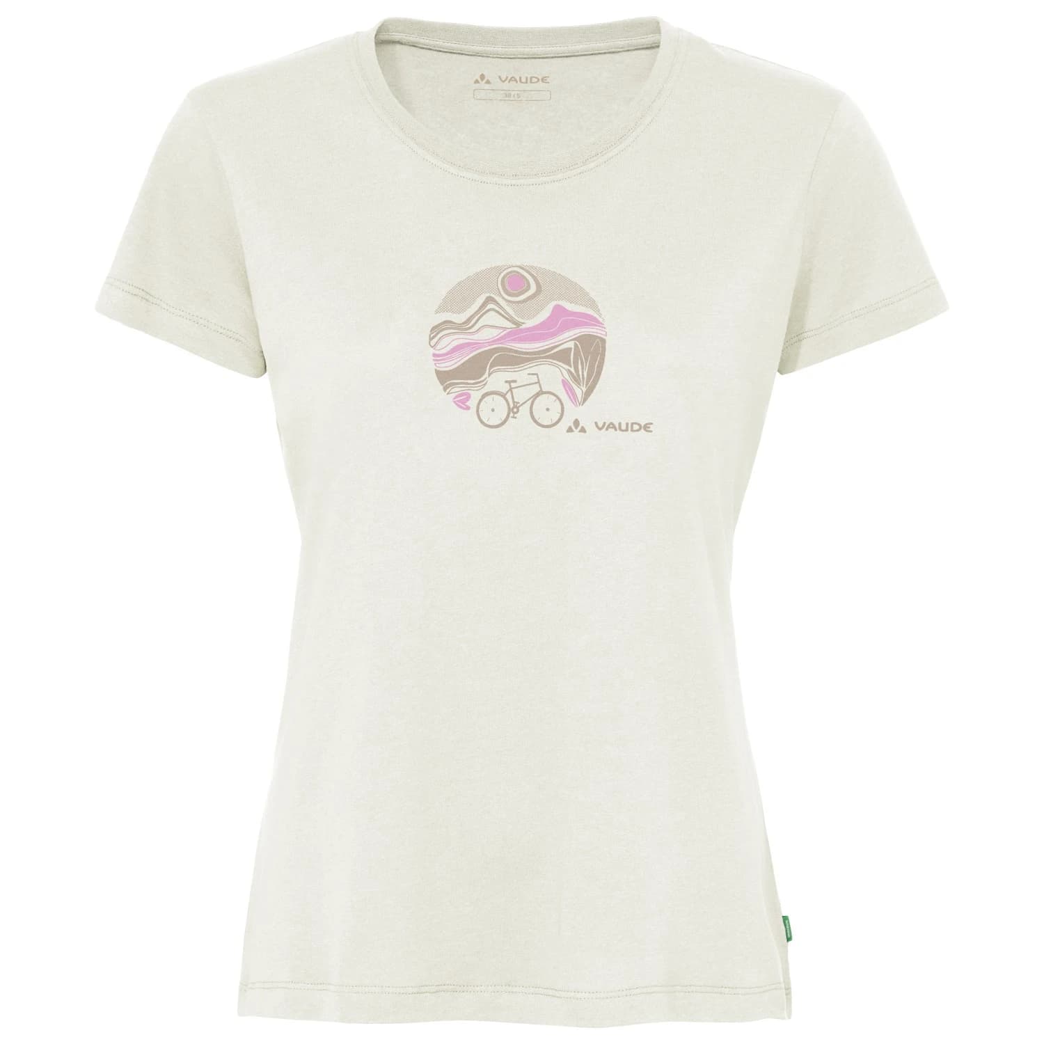Дамска фланелка с къс ръкав за колоездене Vaude Women's Cyclist V T-shirt - Offwhite