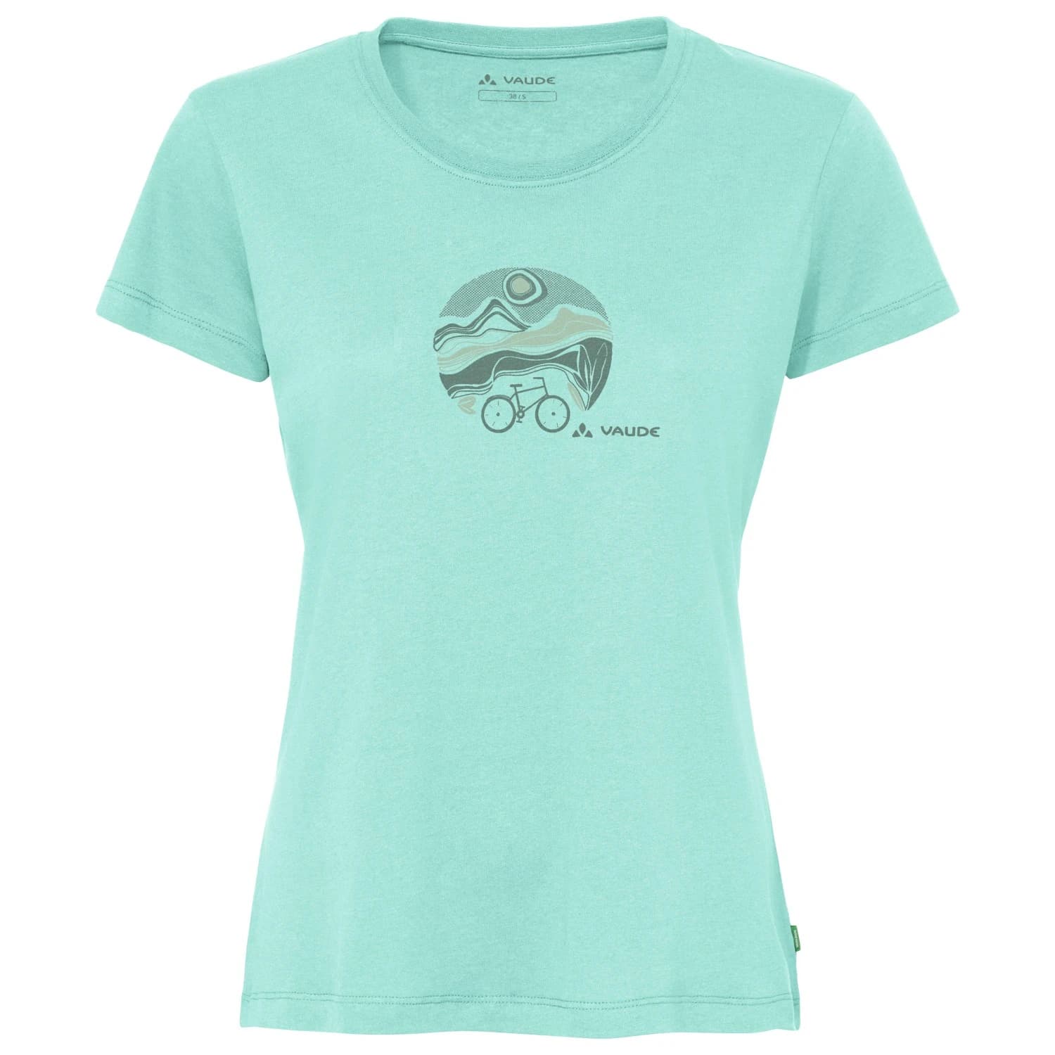 Дамска фланелка с къс ръкав за колоездене Vaude Women's Cyclist V T-shirt - Sage