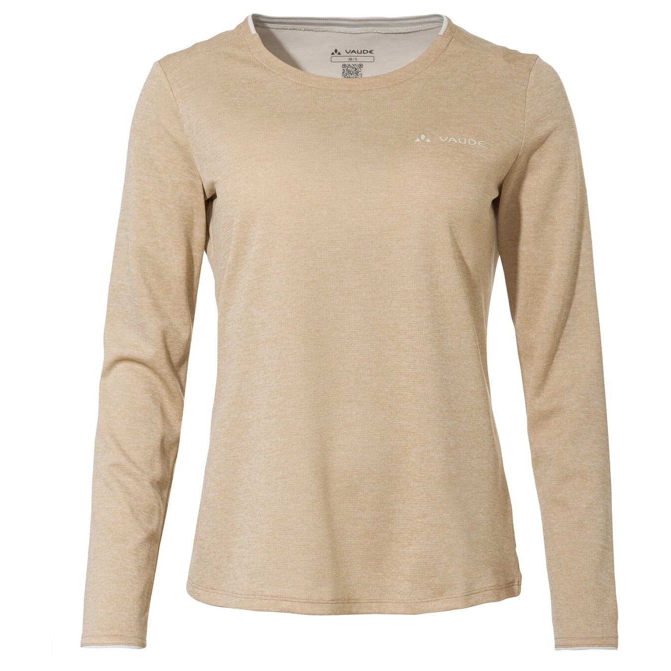 Дамска спортна тениска Vaude Women's Essential L/S T-Shirt Sport shirt - Linen
