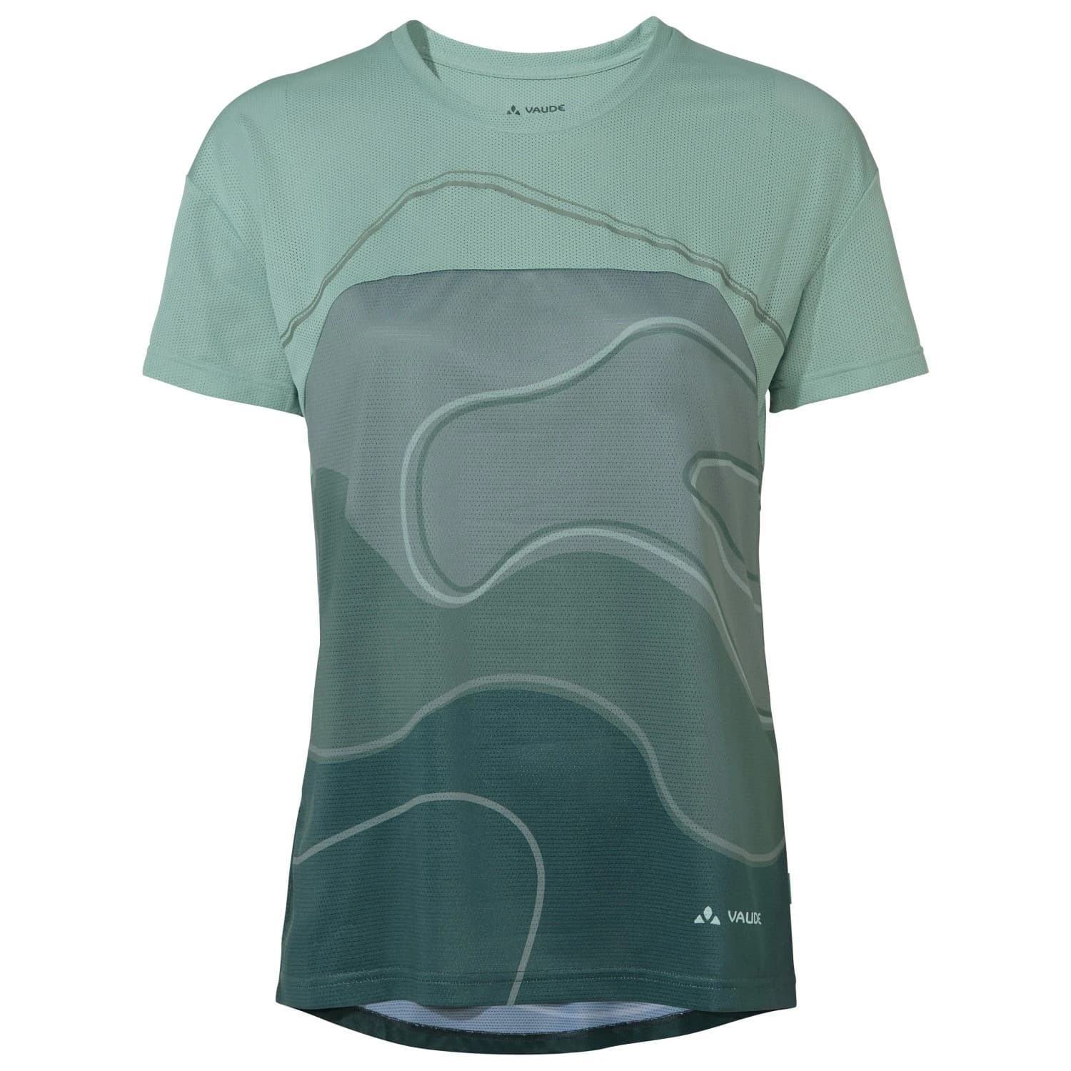 Дамска фланелка с къс ръкав за колоездене Vaude Women's Moab T-Shirt Vi Sport shirt - Deep Pond