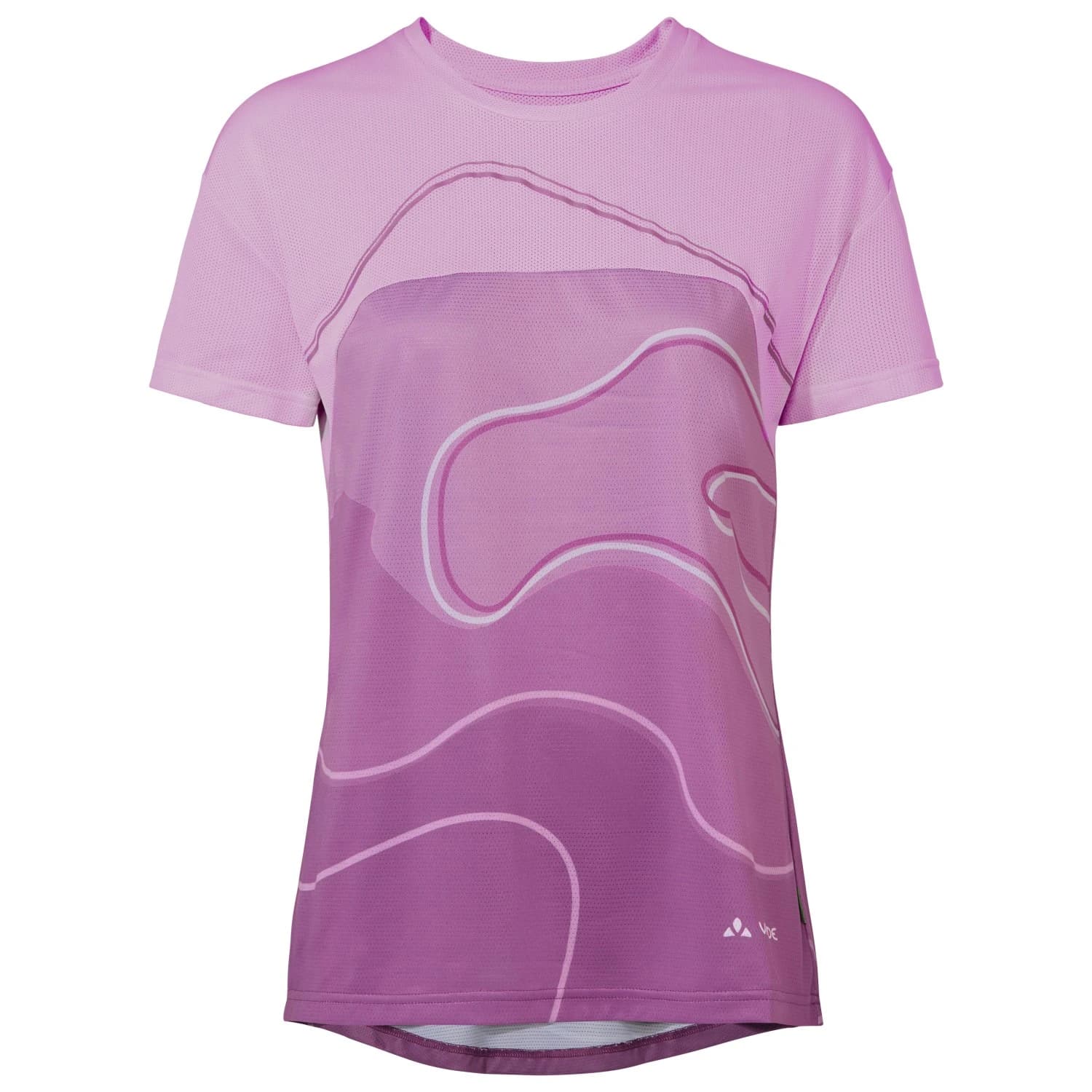Дамска фланелка с къс ръкав за колоездене Vaude Women's Moab T-Shirt Vi Sport shirt - Magenta