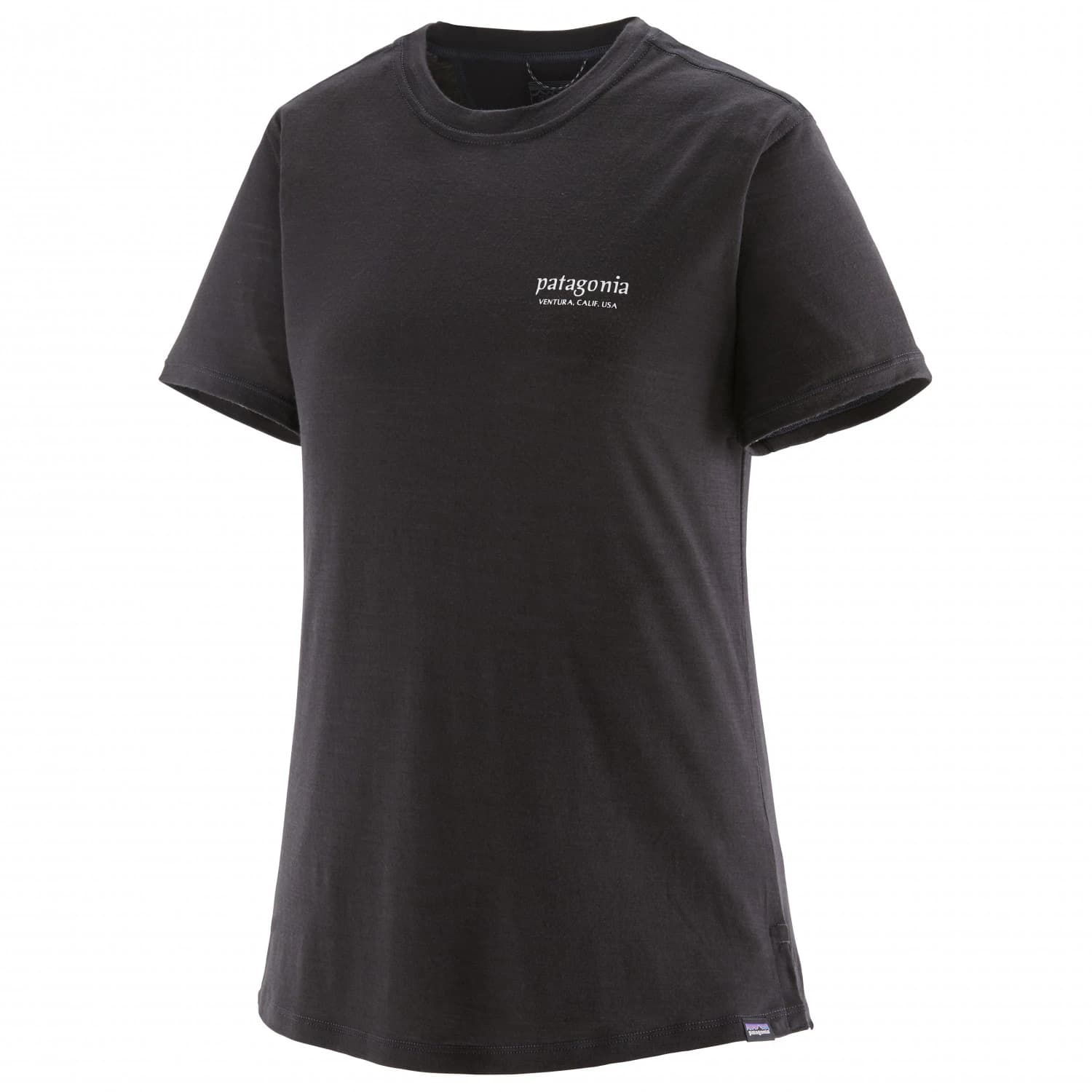 Дамска мериносова блуза Patagonia Women's Cap Cool Merino Graphic Shirt Merino shirt - Heritage Header: Black