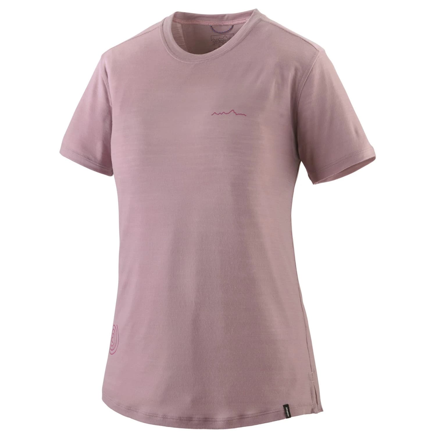 Дамска мериносова блуза Patagonia Women's Cap Cool Merino Graphic Shirt Merino shirt - Multi-Pitch: Quiet Violet