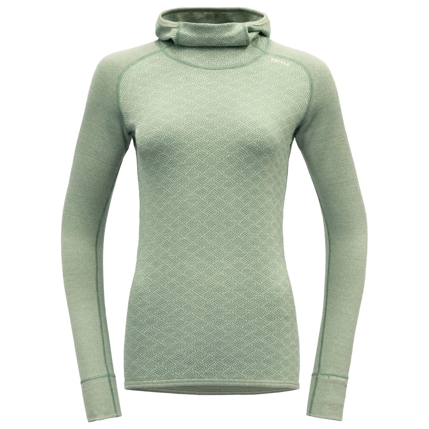 Дамска мериносова блуза Devold Women's Kvitegga Hoodie Merino shirt - Raw White
