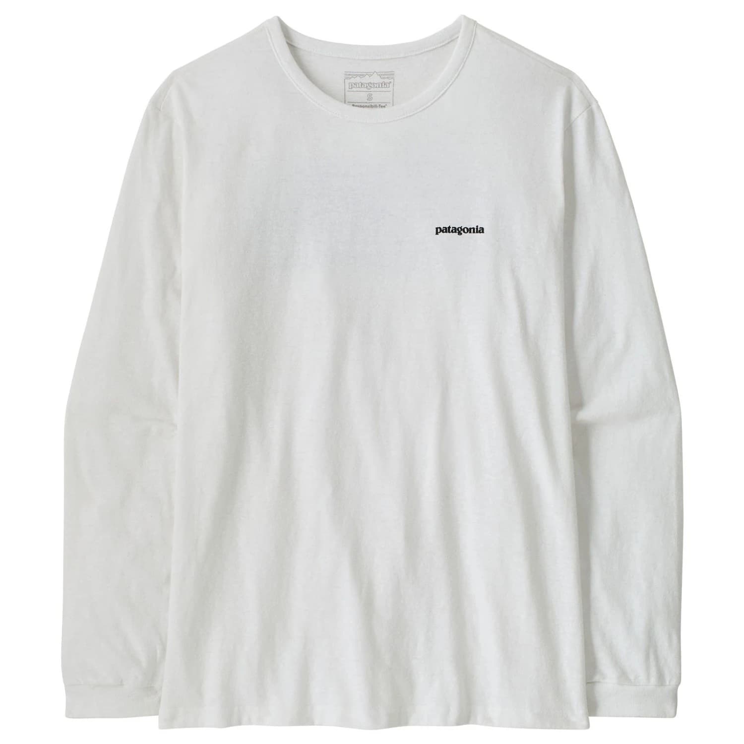Дамска блуза с дълъг ръкав Patagonia Women's L/S P-6 Logo Responsibili-Tee Longsleeve - Fiber White