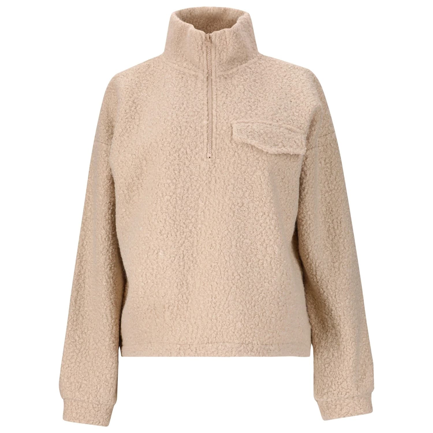 Дамски пуловер Athlecia Women's Florrie Sherpa Half Zip Jumper - Silver Cloud