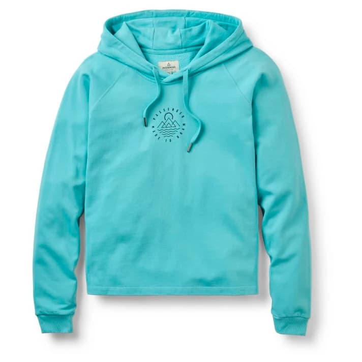 Дамски суичър Passenger Women's Remote Recycled Cotton Hoodie - Retro Blue
