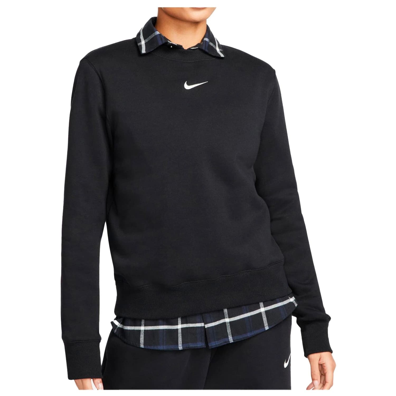 Дамски пуловер Nike Women's Sportswear Phoenix Fleece Sweatshirt Jumper - Black / Sail