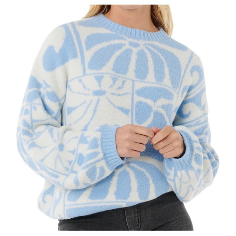Дамски пуловер Rip Curl Women's AOTS TY Williams Jacquard Crew Jumper - Blue