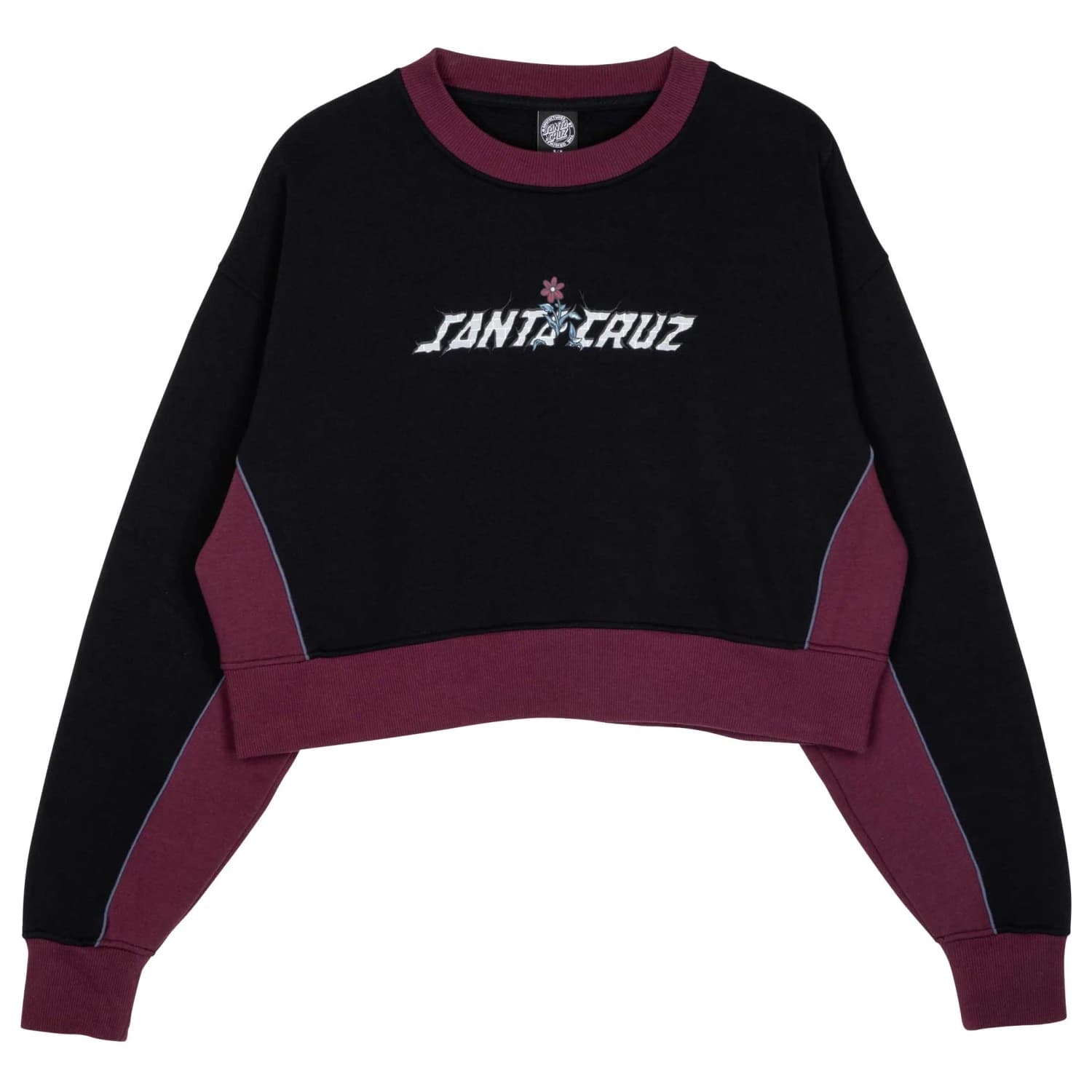 Дамски пуловер Santa Cruz Women's Flourish Strip Crew Jumper - Black