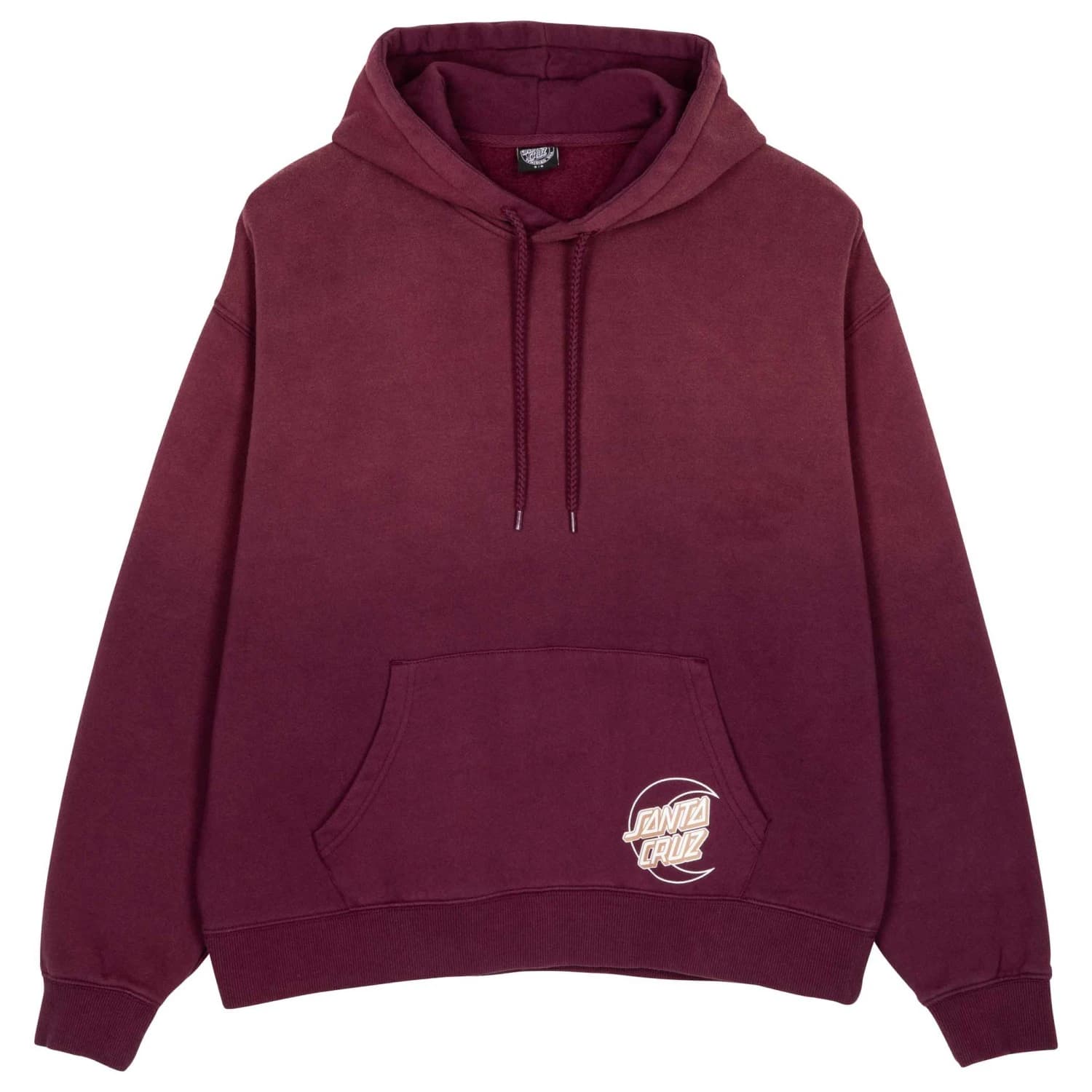 Дамски суичър Santa Cruz Women's Imprint Moon Dot Hood Hoodie - Dark Cherry Wash