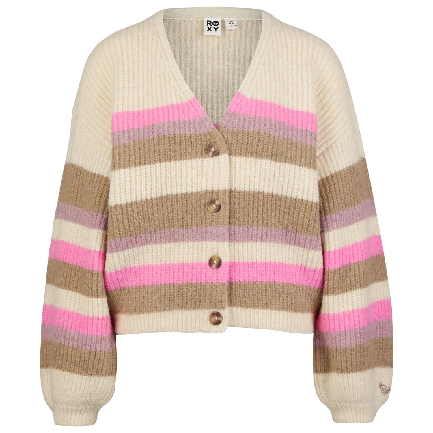 Дамски пуловер Roxy Women's Marble Tiles Stripe Jumper - Parchment