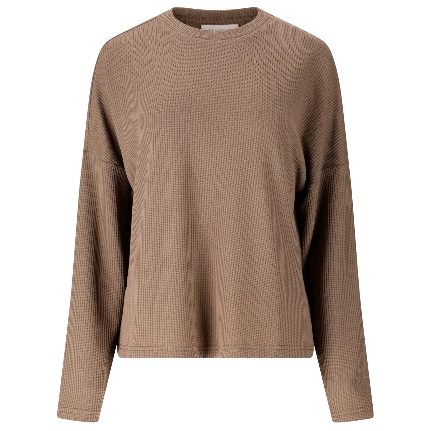 Дамски пуловер ATHLECIA Women's Cardall Waffle Sweatshirt Jumper - Greige