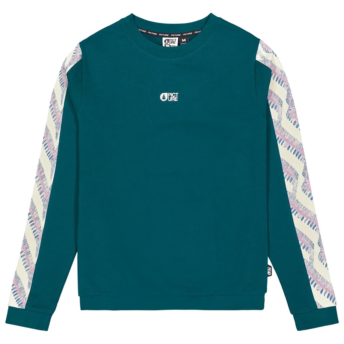 Дамски пуловер Picture Women's Blayr Printed Crew Jumper - Deep Water / Birdiplum