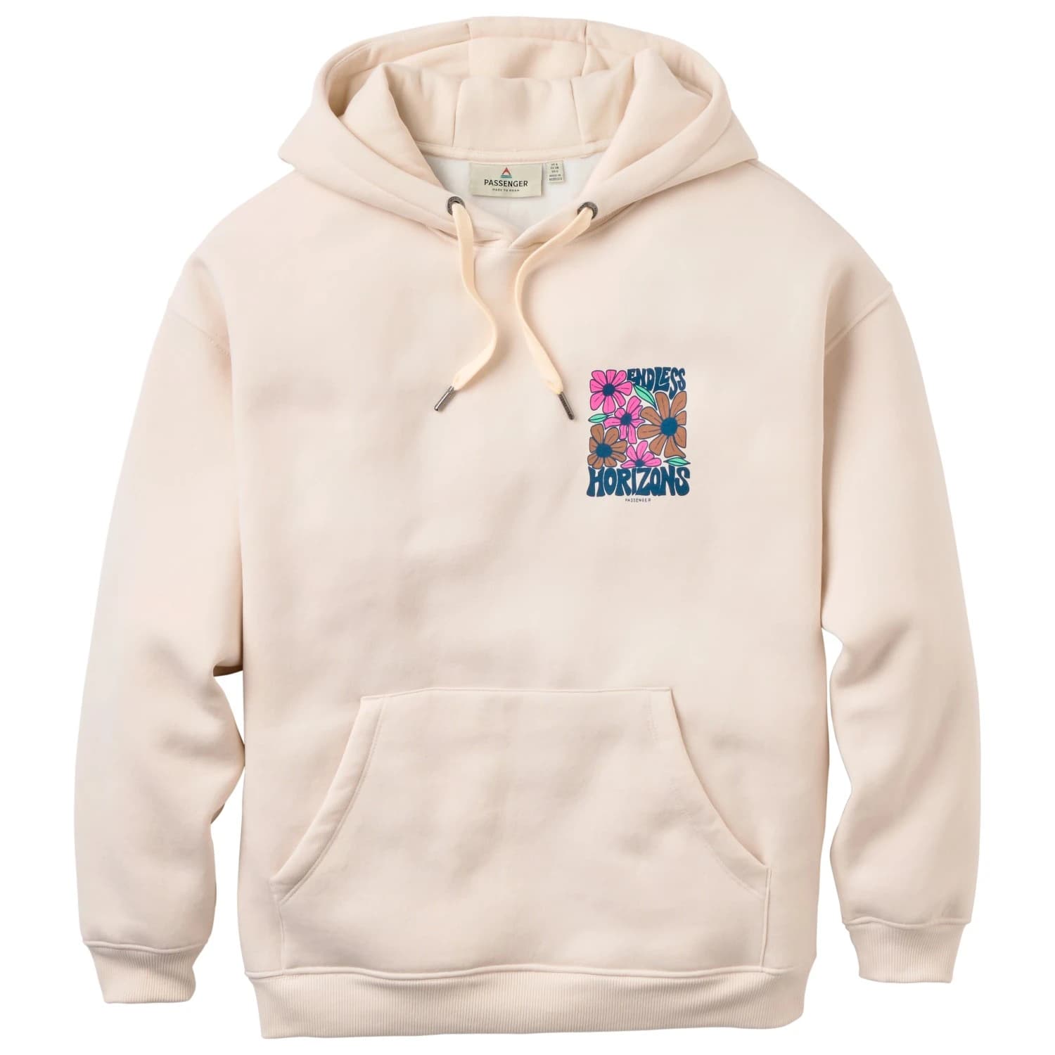 Дамски суичър Passenger Women's Endless Horizons Recycled Cotton Hoodie - White Sand