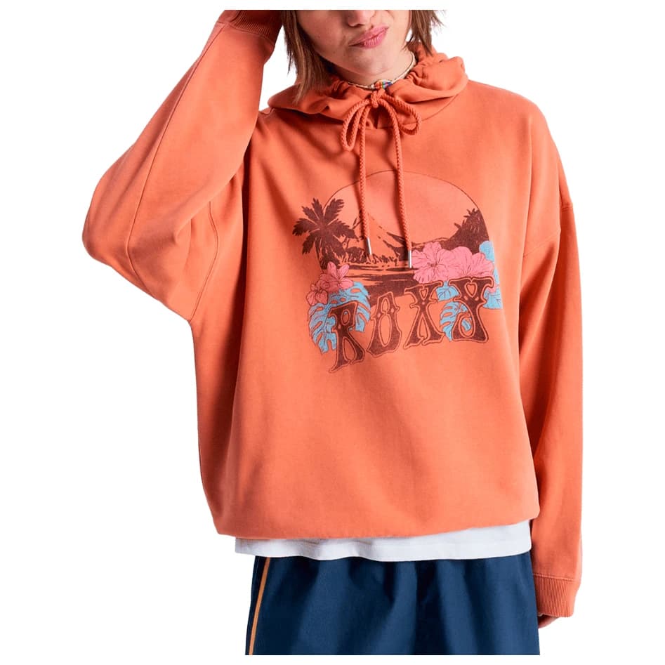 Дамски суичър Roxy Women's Lineup Oversized Hoodie - Apricot Brandy