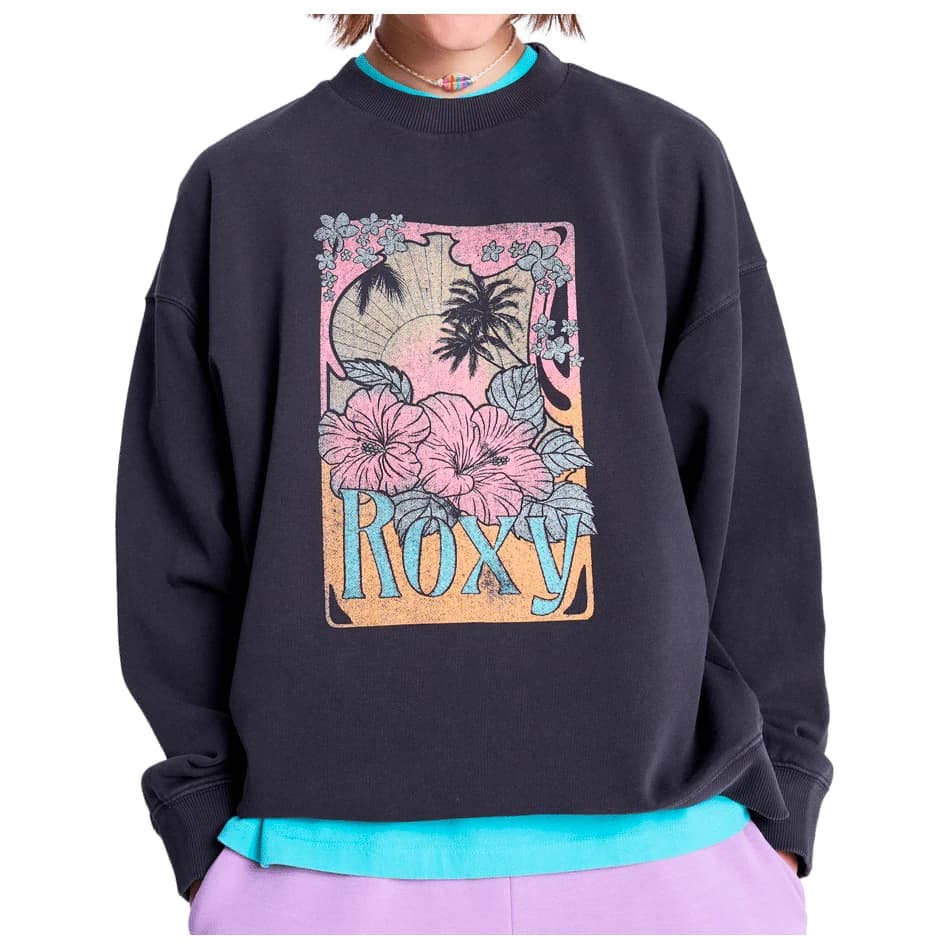 Дамски пуловер Roxy Women's Lineup Terry Jumper - Anthracite