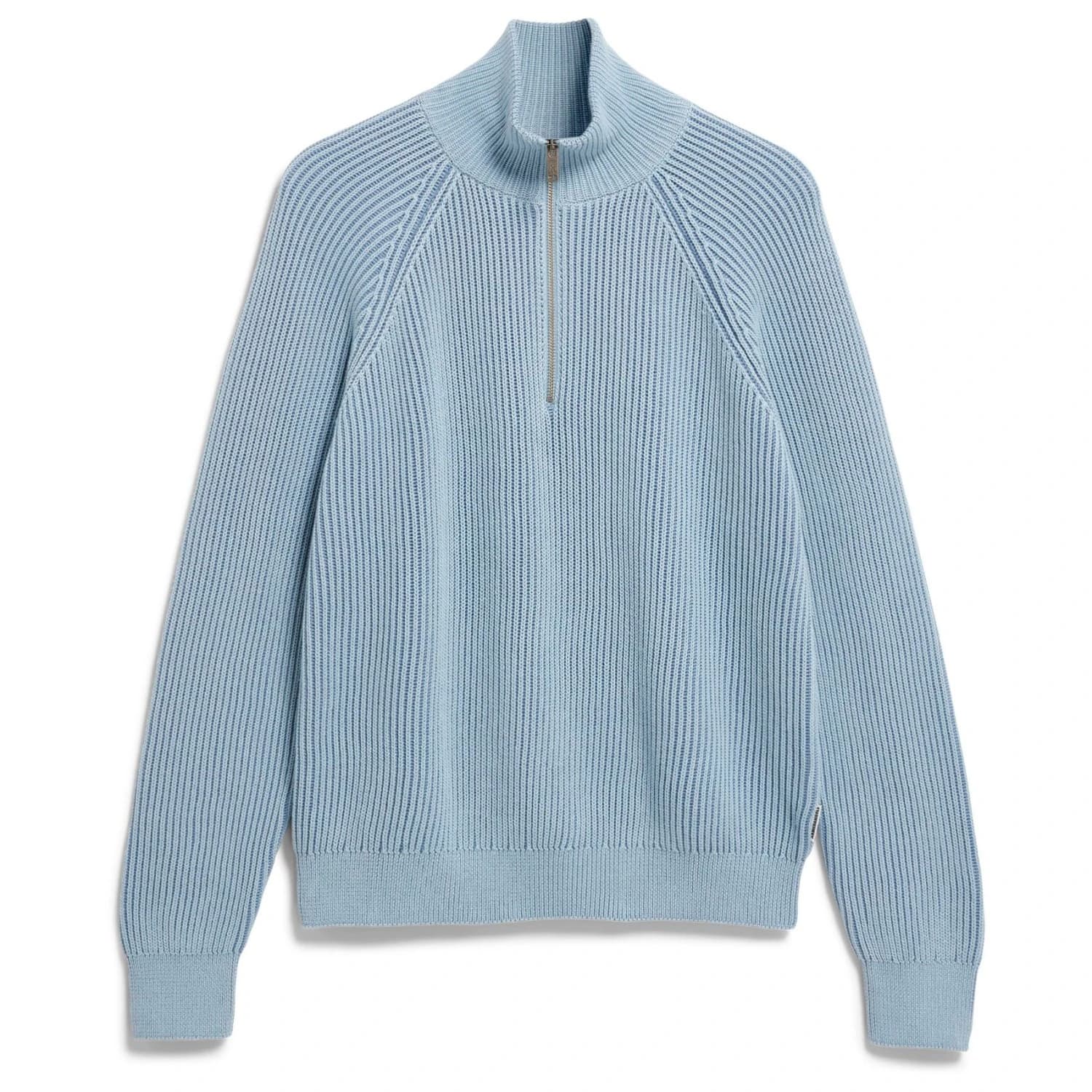 Дамски пуловер ARMEDANGELS Women's Troyer Vanisé Knit Sweater Jumper - Blue Glow / Dark Blue Glow