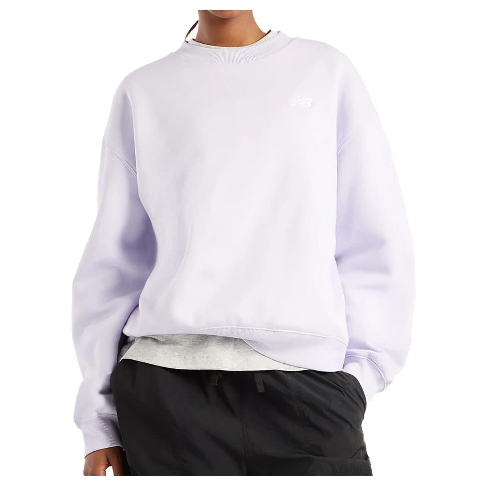 Дамски пуловер New Balance Women's Sport Essentials Fleece Crew Jumper - Smoked Violet