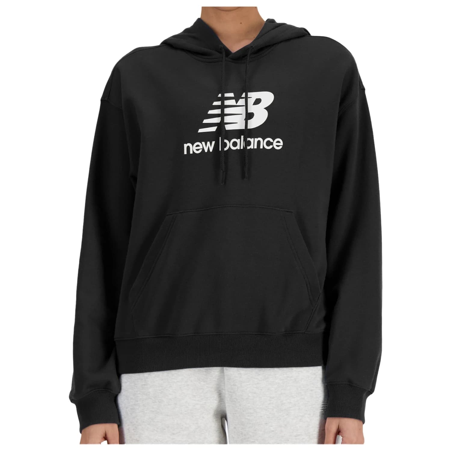 Дамски суичър New Balance Women's Sport Essentials French Terry Logo Hoodie - Black