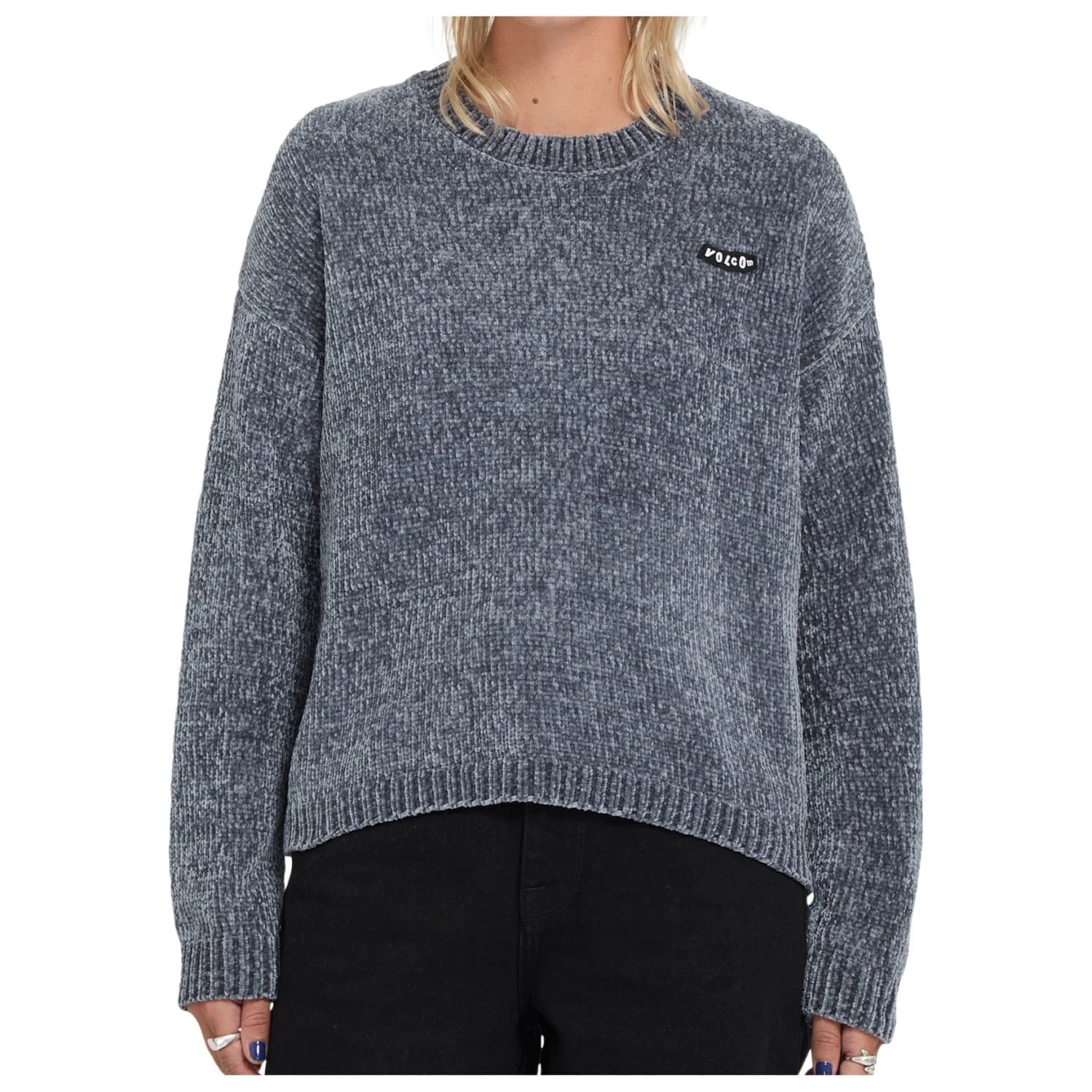 Дамски пуловер Volcom Women's Bubble Tease Sweater Jumper - Storm Blue