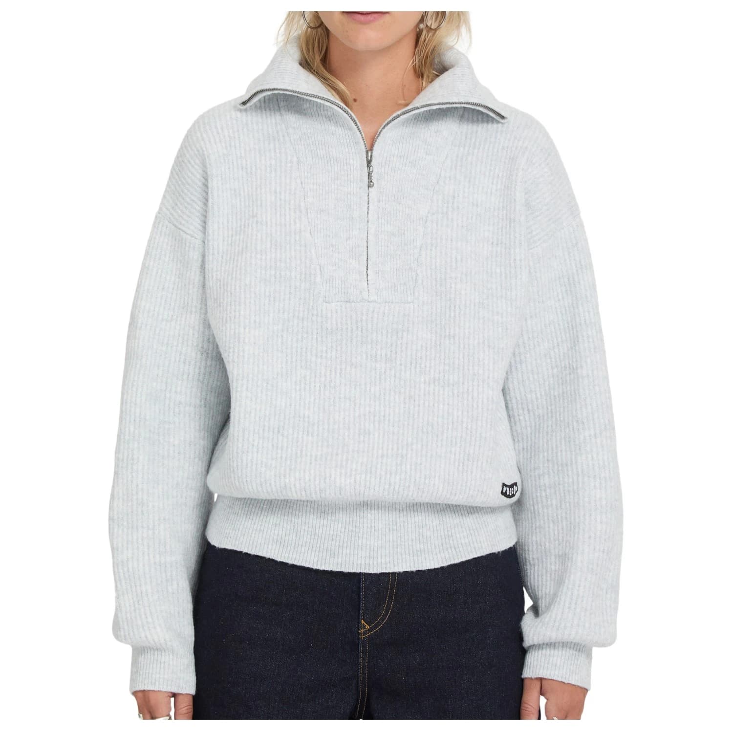Дамски пуловер Volcom Women's Voltrane Sweater Jumper - Bone Heather