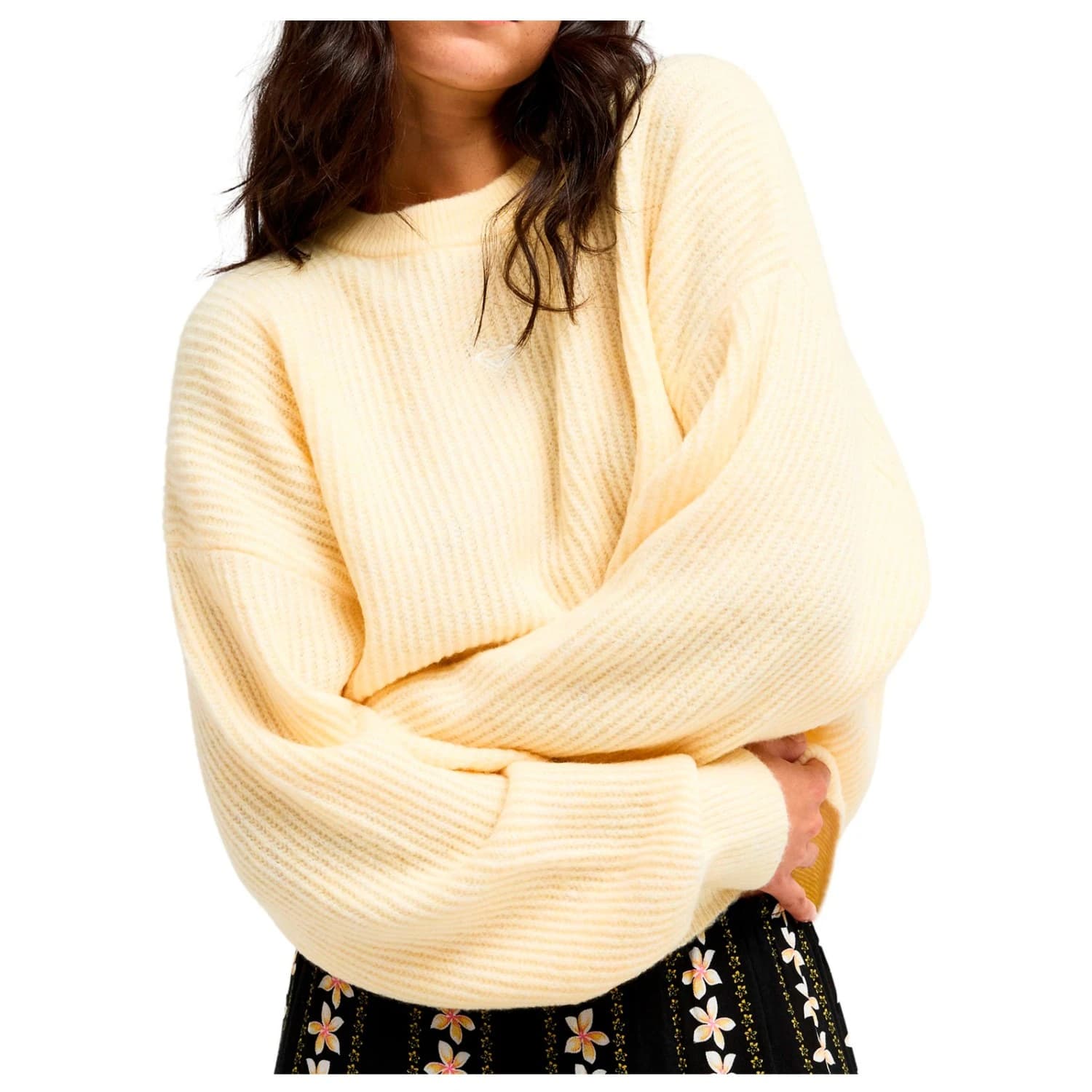 Дамски пуловер Roxy Women's Loomed Horizon Jumper - Golden Haze