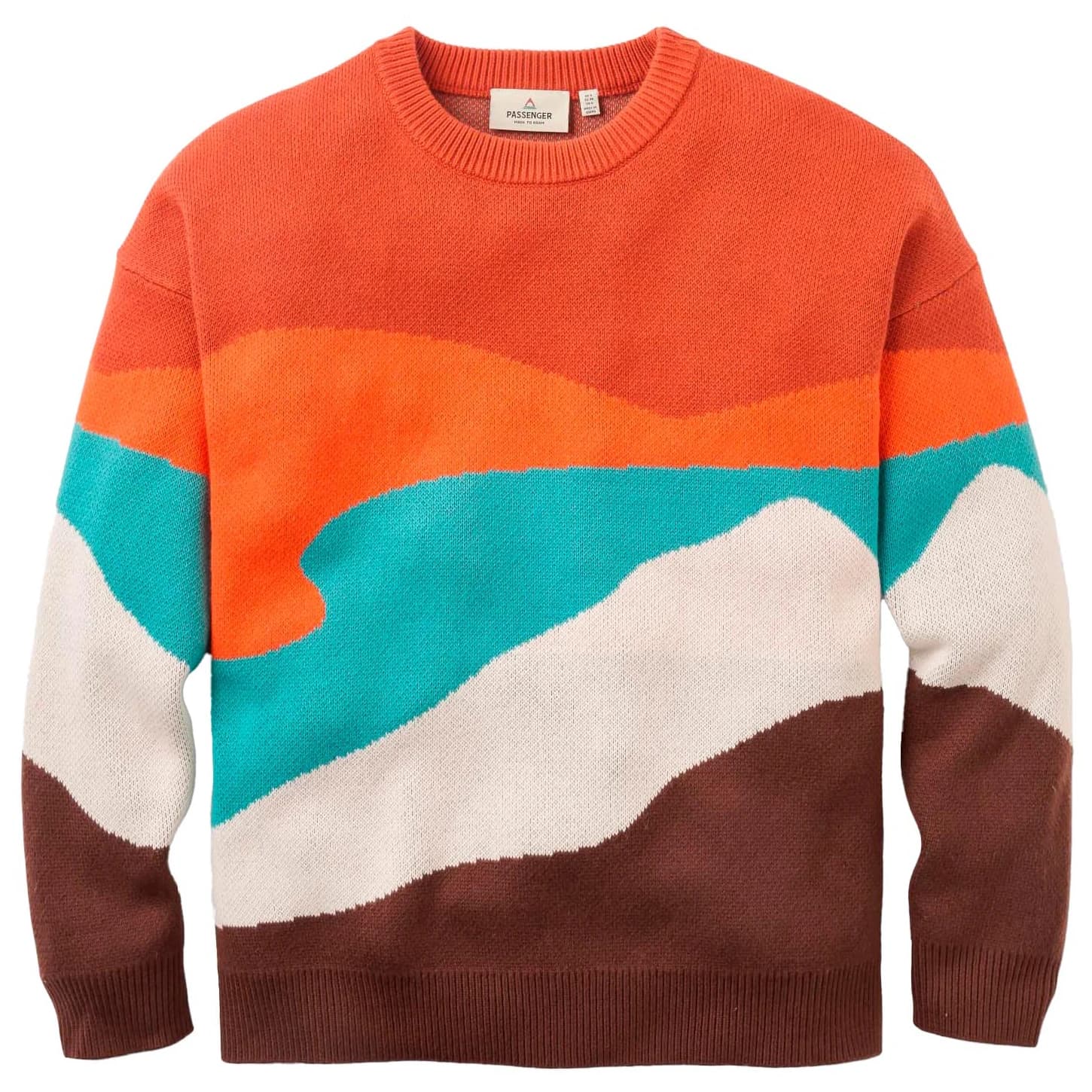 Дамски пуловер Passenger Women's Scenic Recycled Knitted Jumper 2.0 Jumper - Scenic Chestnut