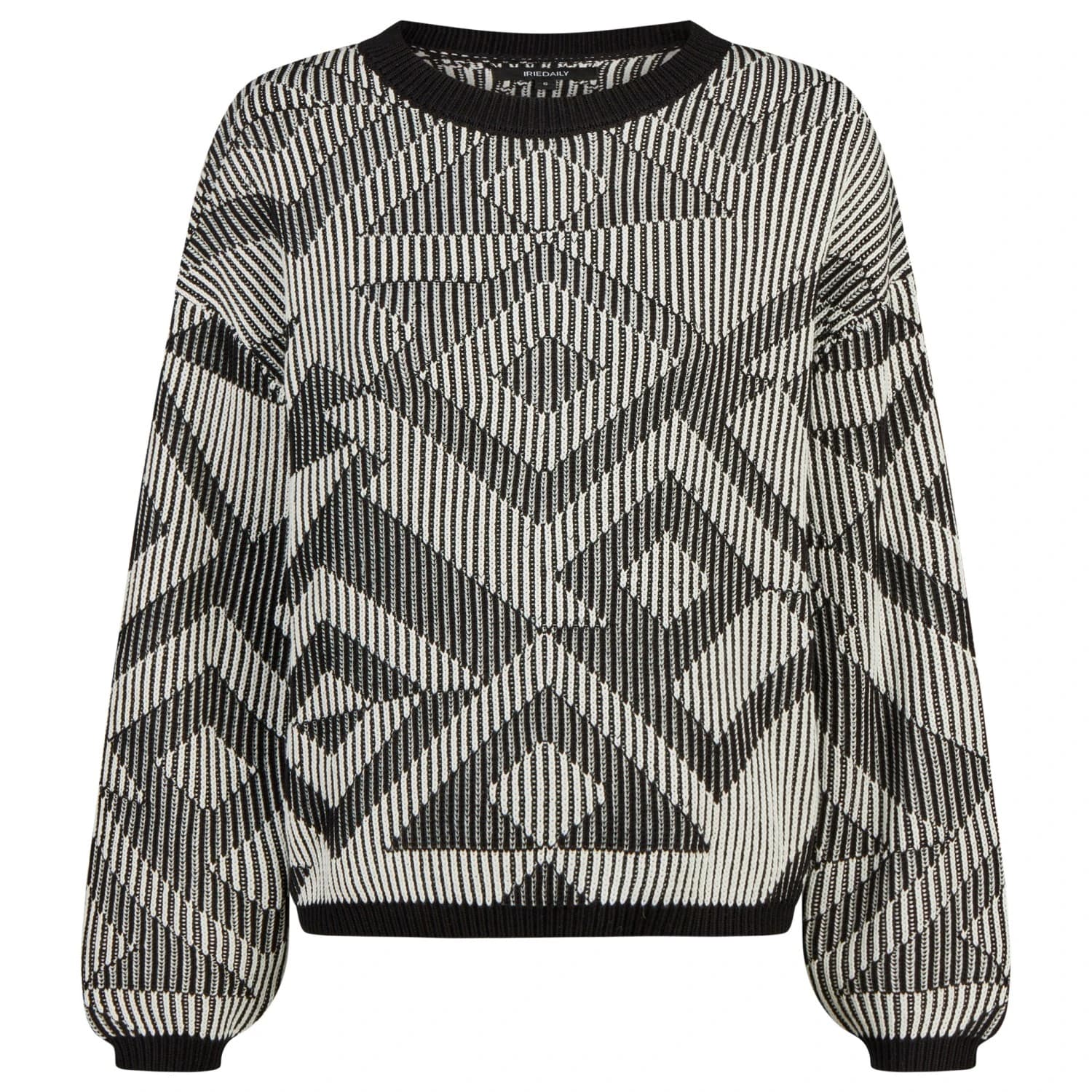 Дамски пуловер Iriedaily Women's Ribby Knit Jumper - Black / White