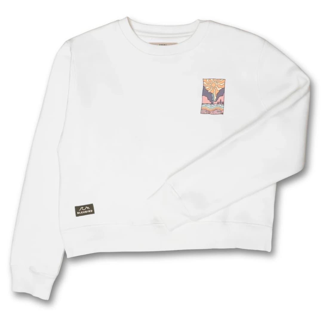 Пуловер Bleubird Women's Canyon Cropped Crew Jumper - White