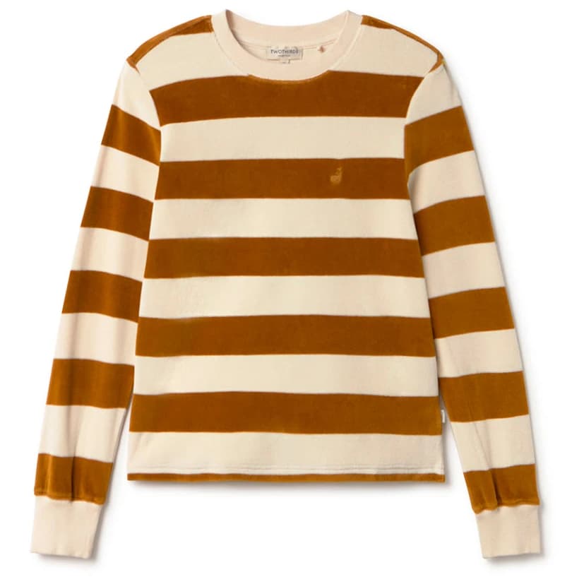 Дамски пуловер TWOTHIRDS Women's Hawi Jumper - Gold Brown Stripes
