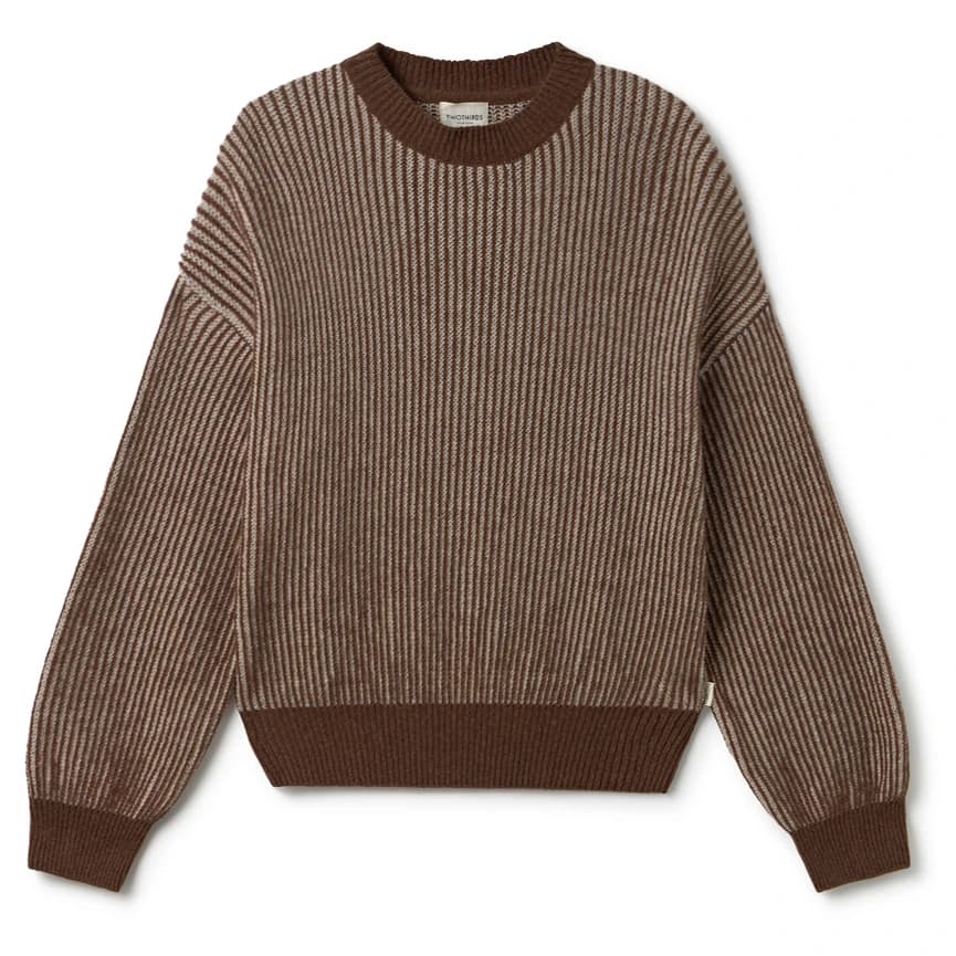 Дамски пуловер TWOTHIRDS Women's Murvagh Wool jumper - Brown