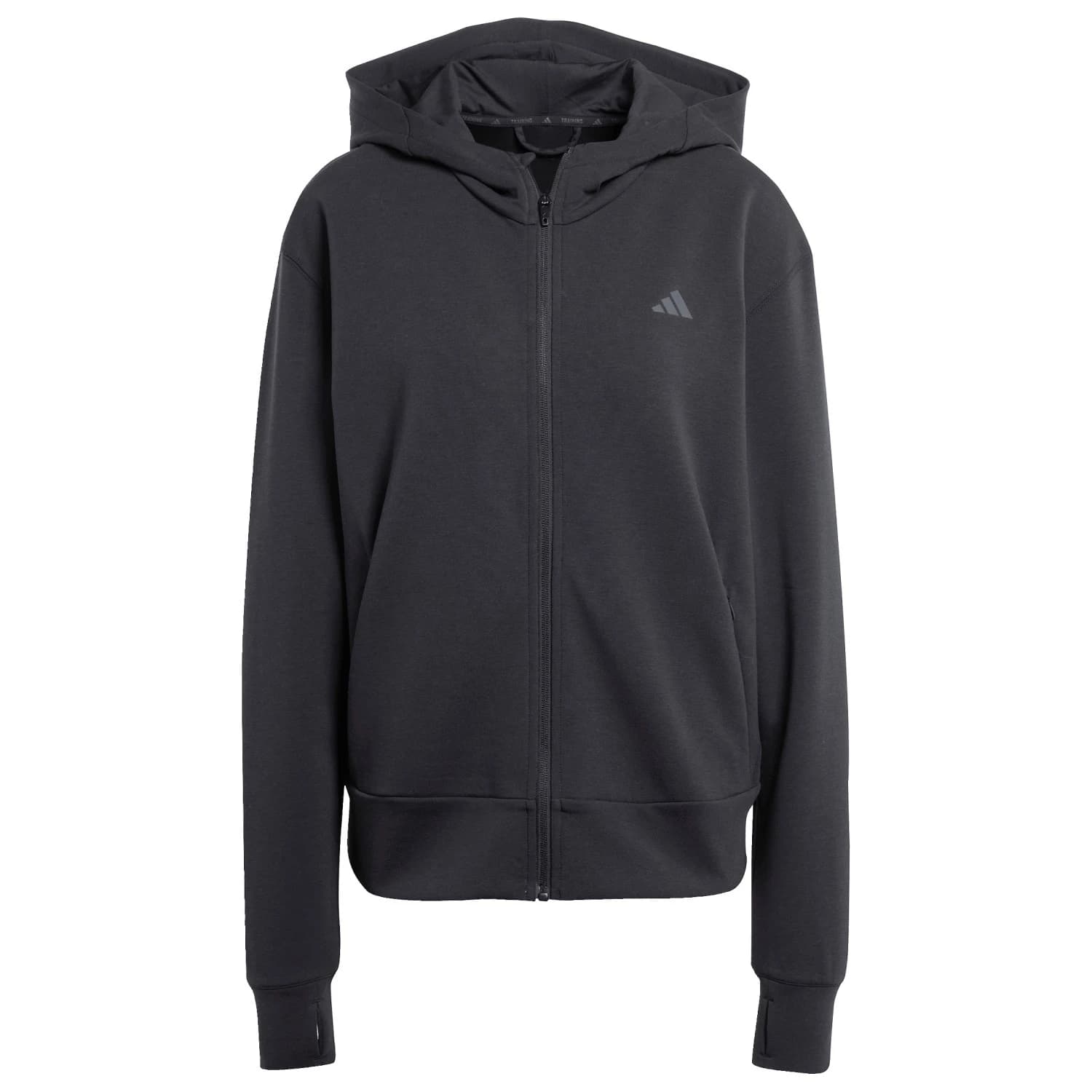 Дамски суичър adidas Women's D4T Workout Full Zip Hooded Sweatshirt Hoodie - Black