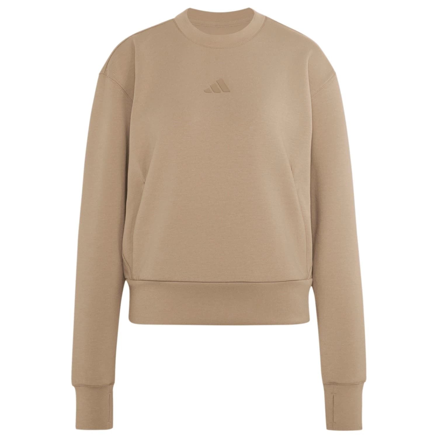 Дамски пуловер adidas Women's D4T Workout Warm Up Crew Neck Jumper - Khaki Six