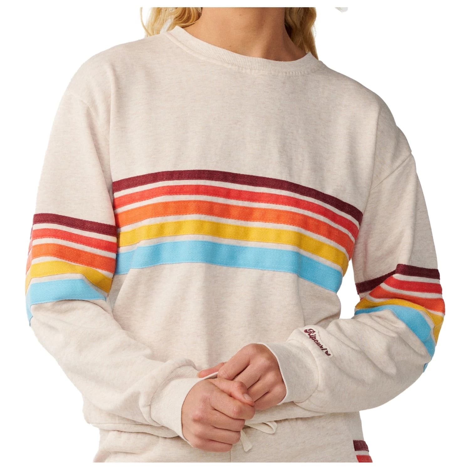 Дамски пуловер Rip Curl Women's Surf Revival Relaxed Crew Jumper - Oatmeal Marle
