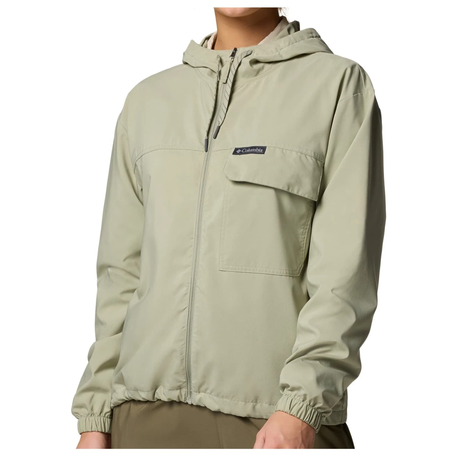Дамско ветрозащитно яке Columbia Women's Skien Valley Hooded L/S Shirt Windproof jacket - Safari