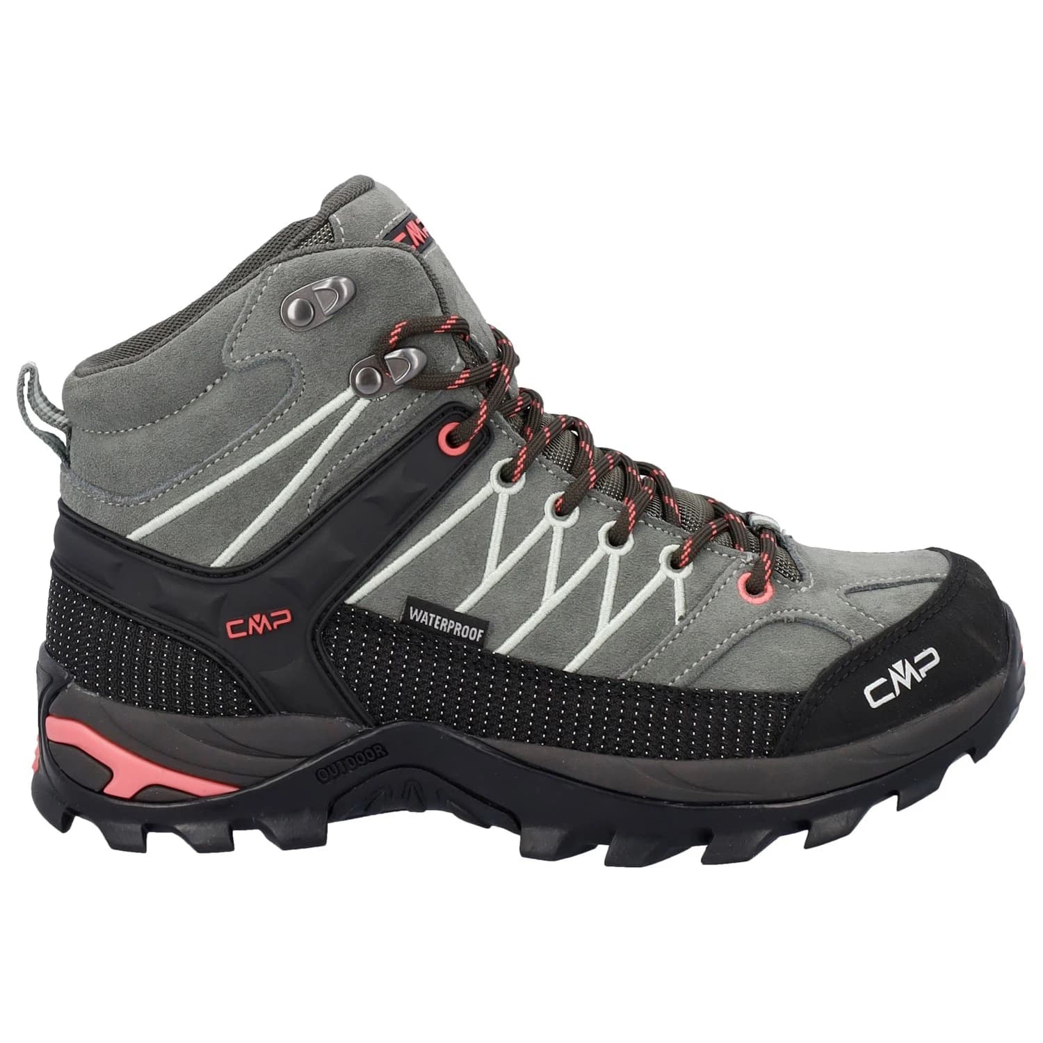 Дамски туристически обувки CMP Women's Rigel Mid Trekking Shoes Waterproof Walking boots - Avocado / Coral