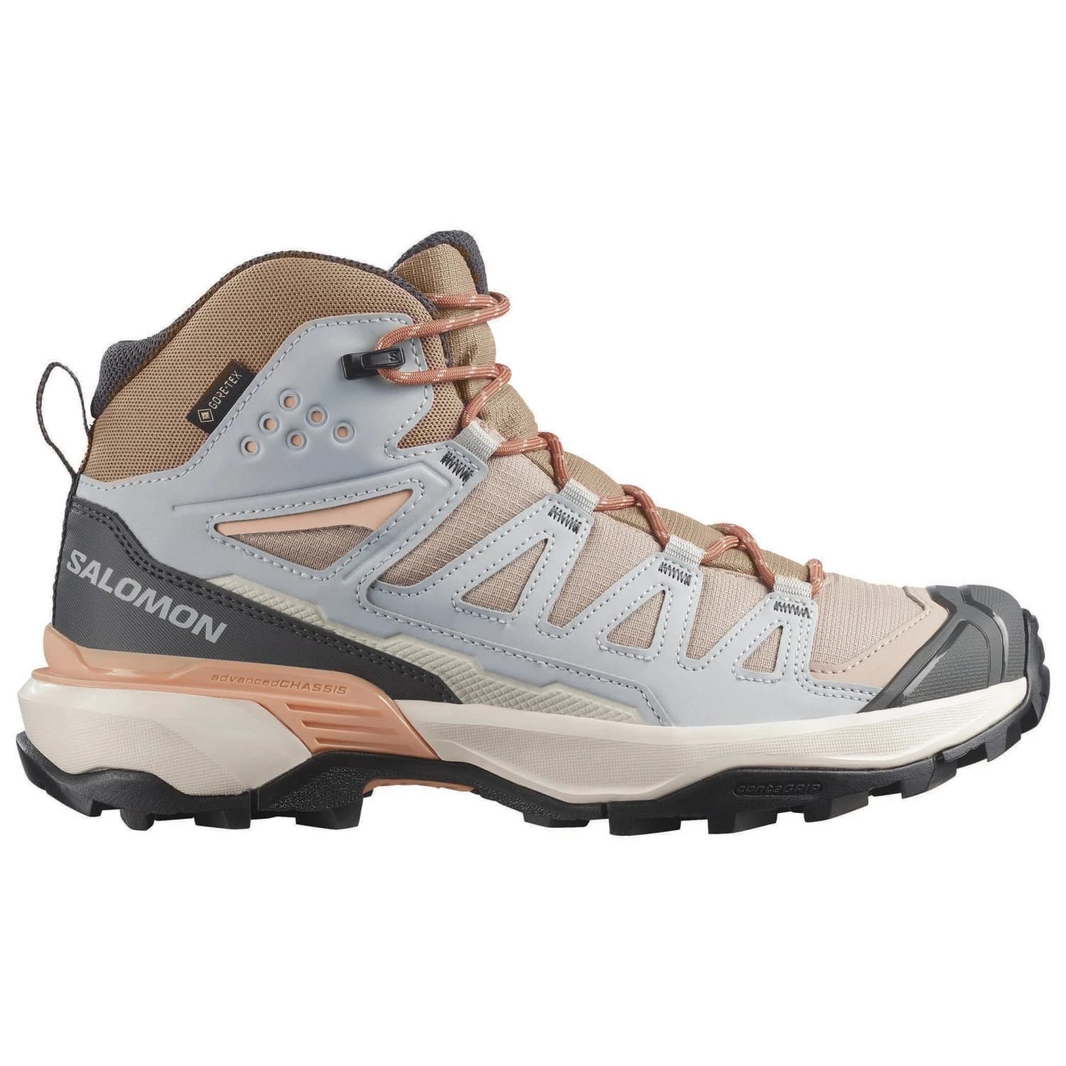 Дамски туристически обувки Salomon Women's X Ultra 360 Mid GTX Walking boots - Oxford Tan / Pearl Blue / Almond Cream