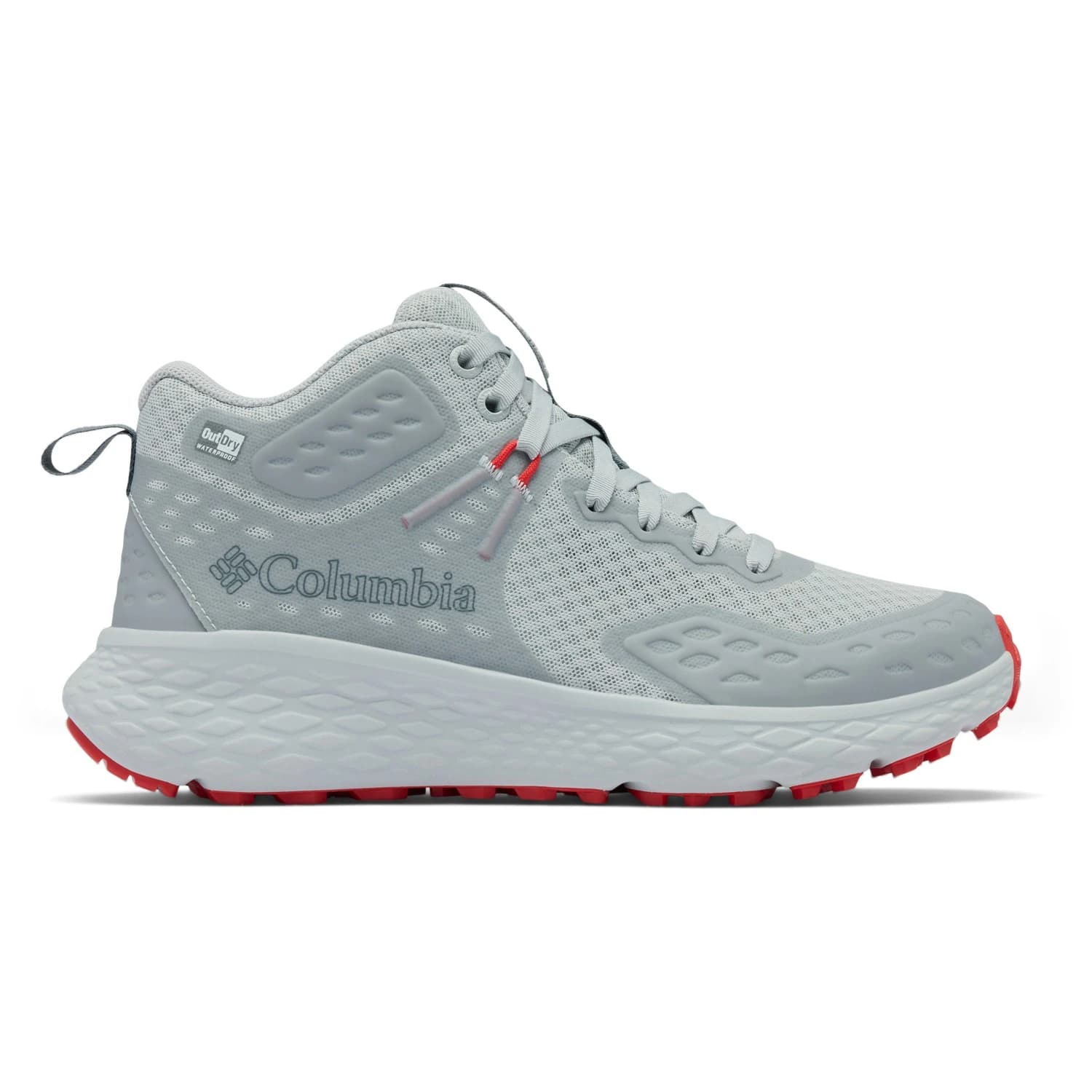 Дамски туристически обувки Columbia Women's Konos TRS Outdry Mid Walking boots - Grey Ice / Poppy Red