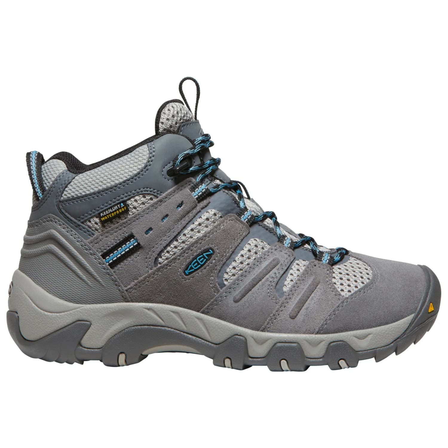 Дамски туристически обувки Keen Women's Headout Mid WP Walking boots - Steel Grey / Blue Heaven