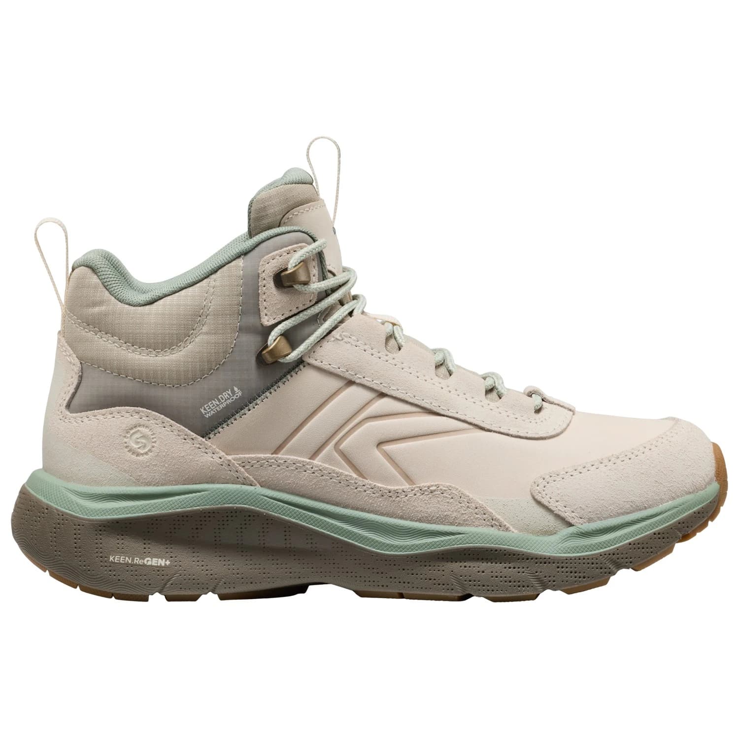 Дамски туристически обувки Keen Women's Leiki Leather Mid WP Walking boots - Birch / Lily Pad